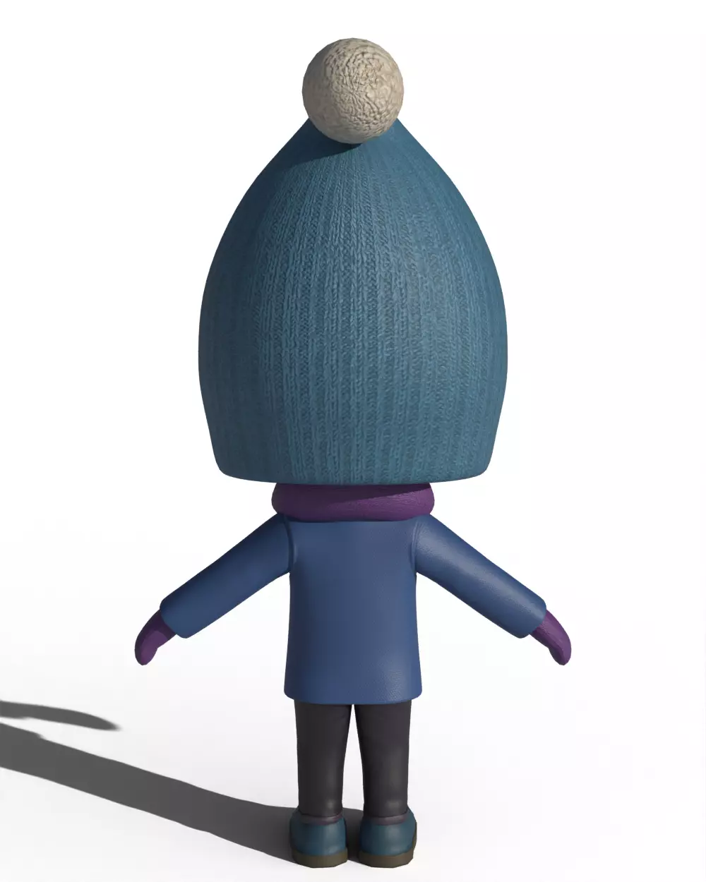 Cartoon Child Boy Winter Clothing 3D model_6