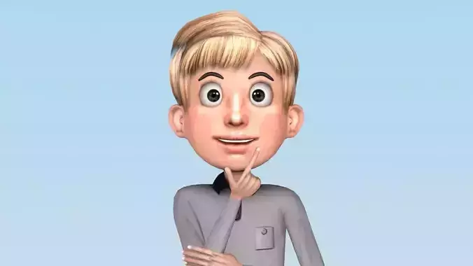 CARTOON BOY Low-poly 3D model
