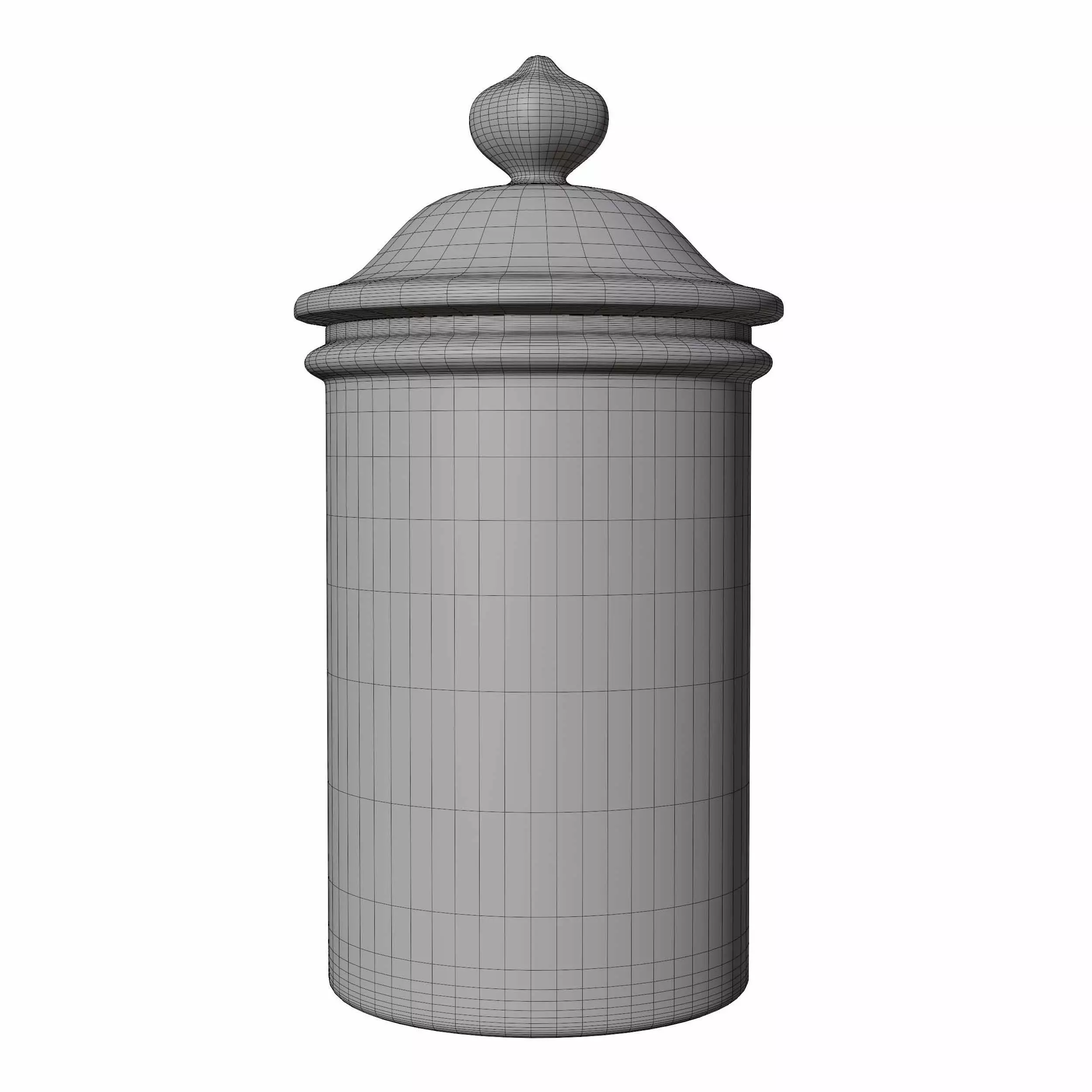 Red chili Spice jar 3D model_4