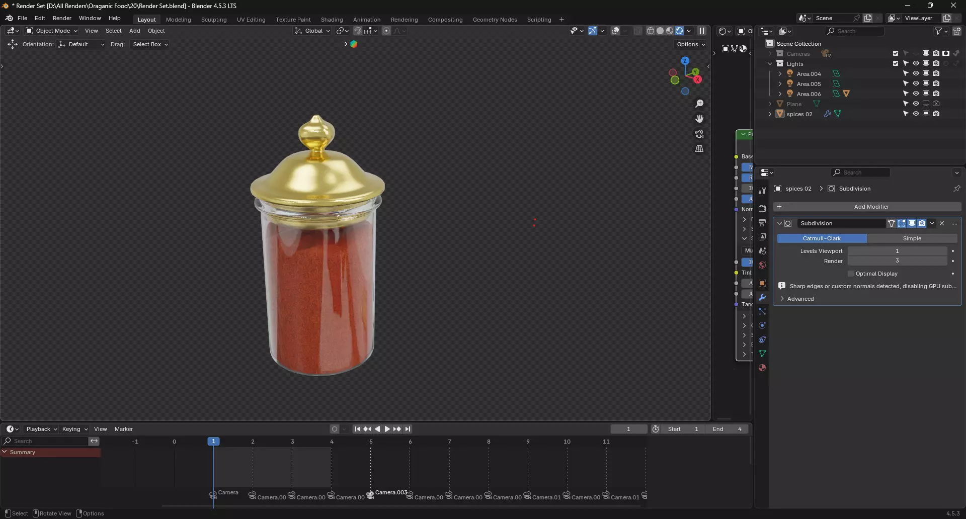 Red chili Spice jar 3D model_5
