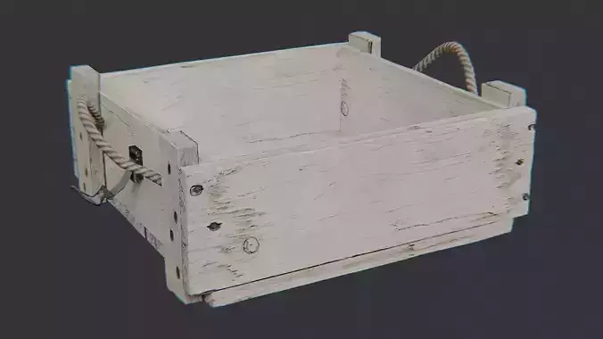 Wooden Crate with Metal Hardware