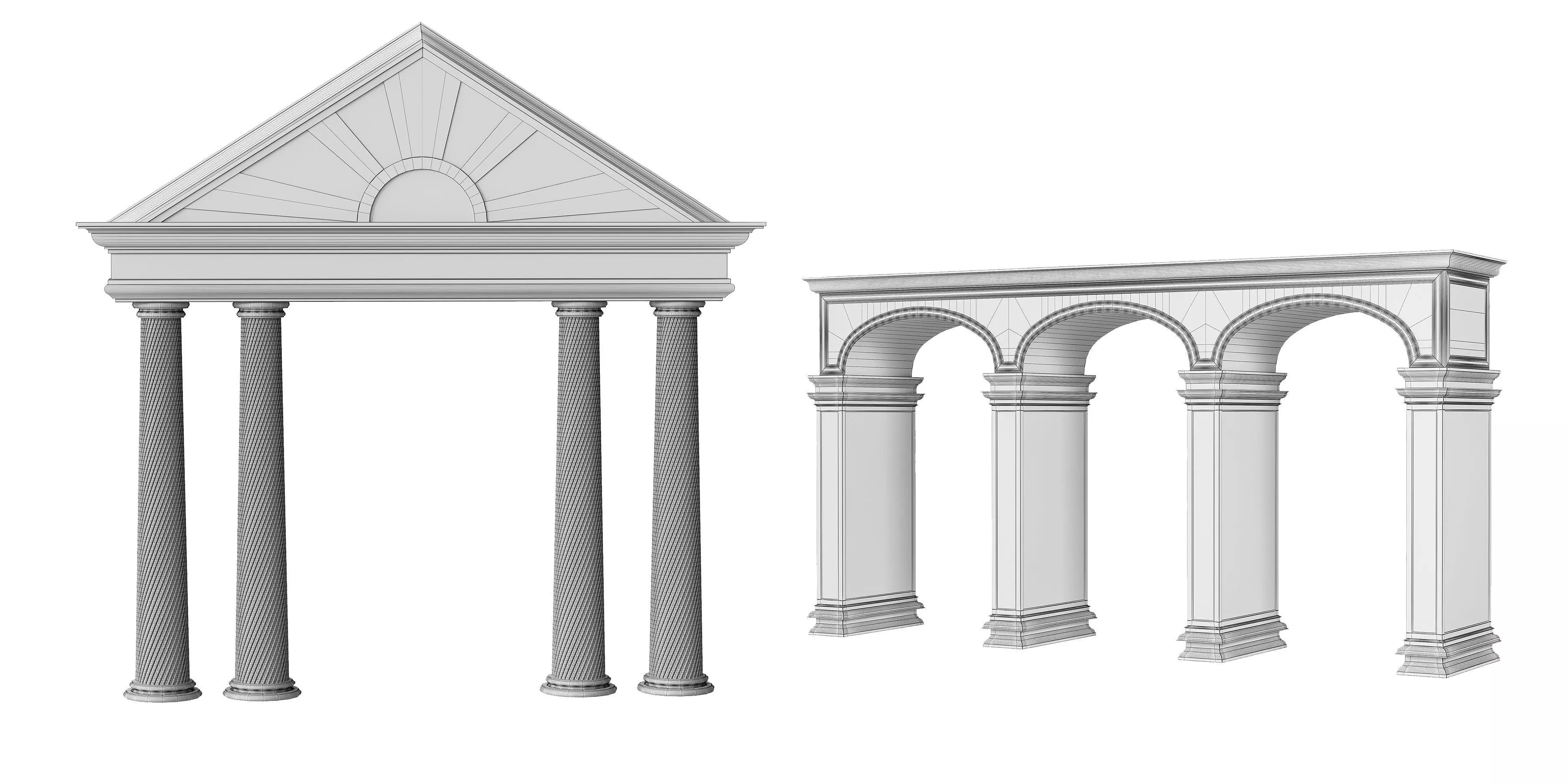 Architectural Exterior Elements Collection 3D model_5