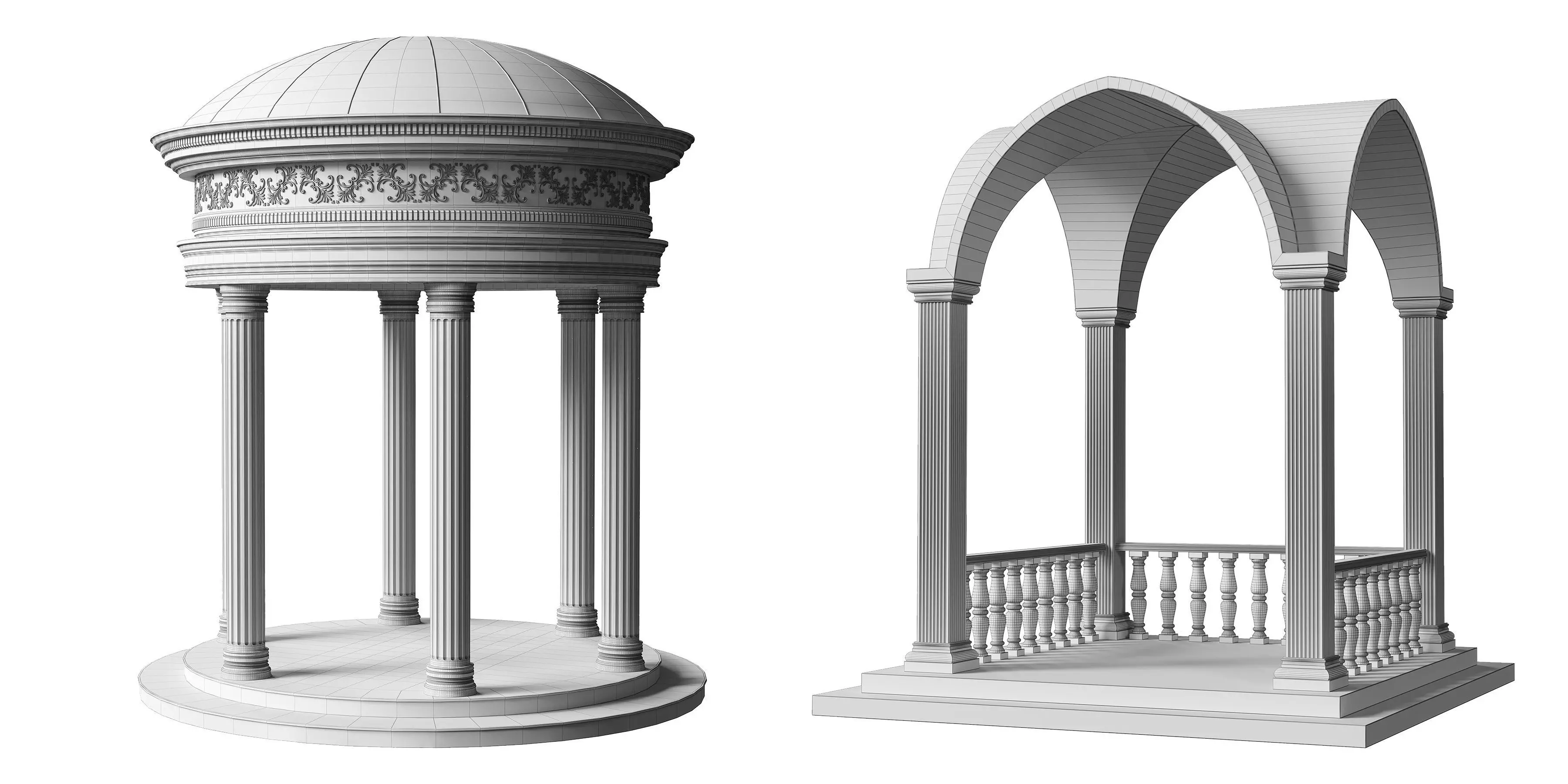 Architectural Exterior Elements Collection 3D model_4