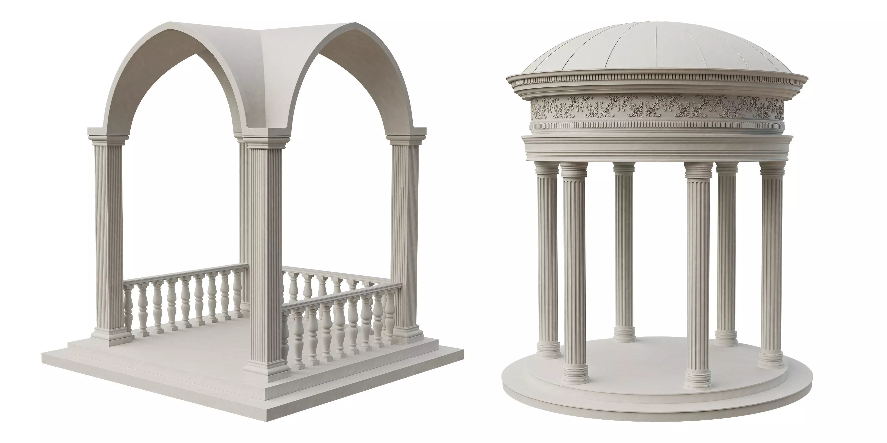 Architectural Exterior Elements Collection 3D model_1
