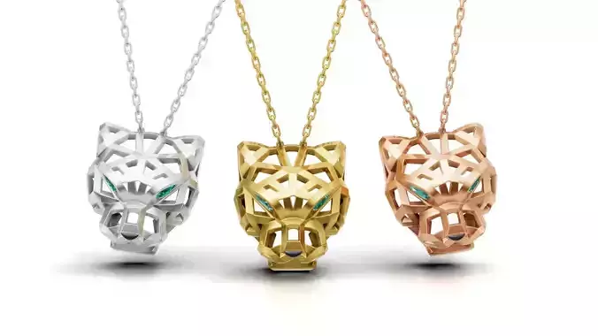 Panther Necklace Head 3D print model