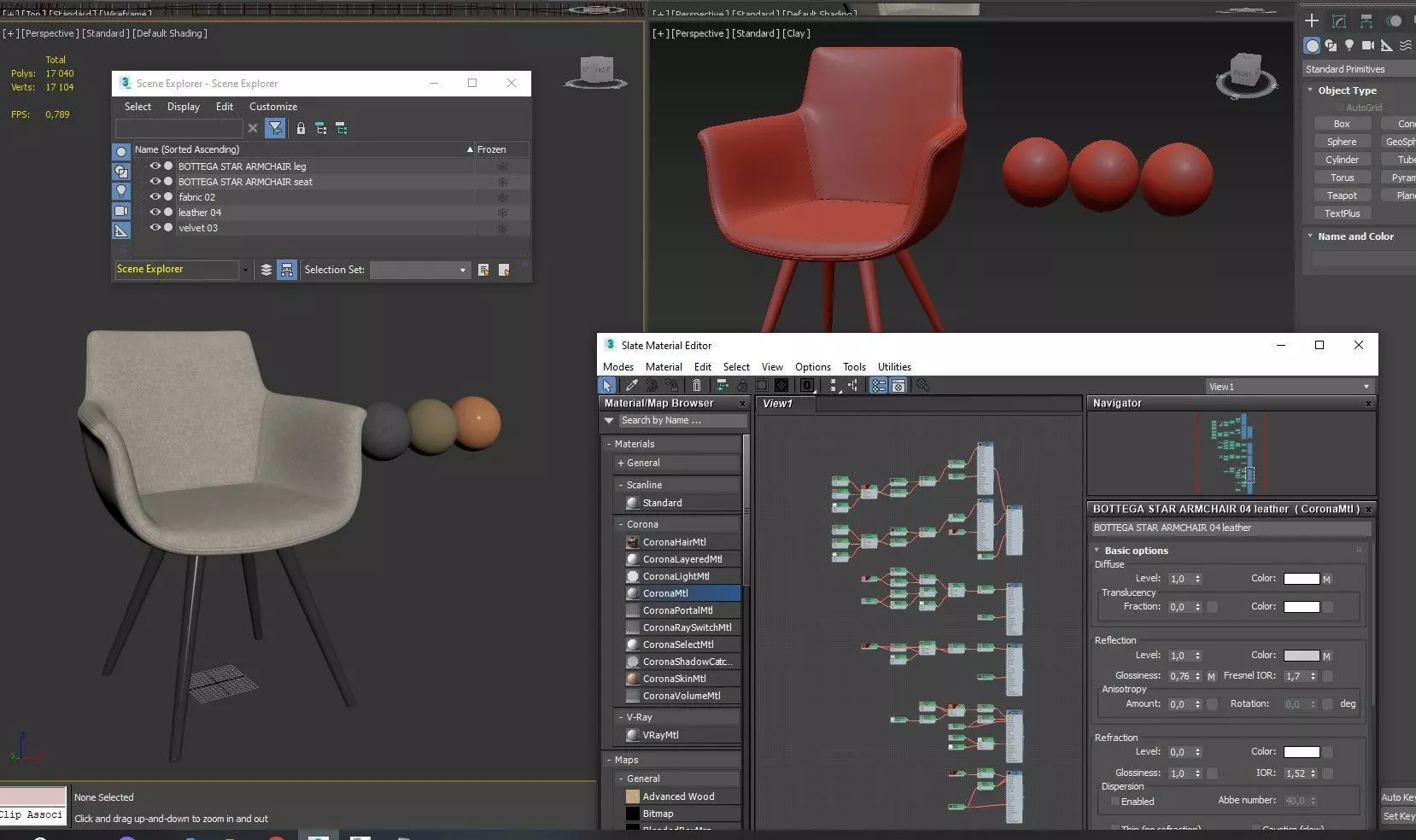 BOTTEGA STAR ARMCHAIR 3D model_8