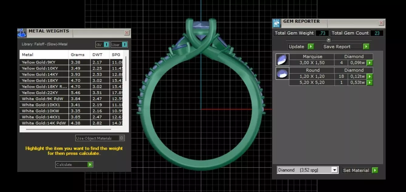 Engagement ring 3D print model_10