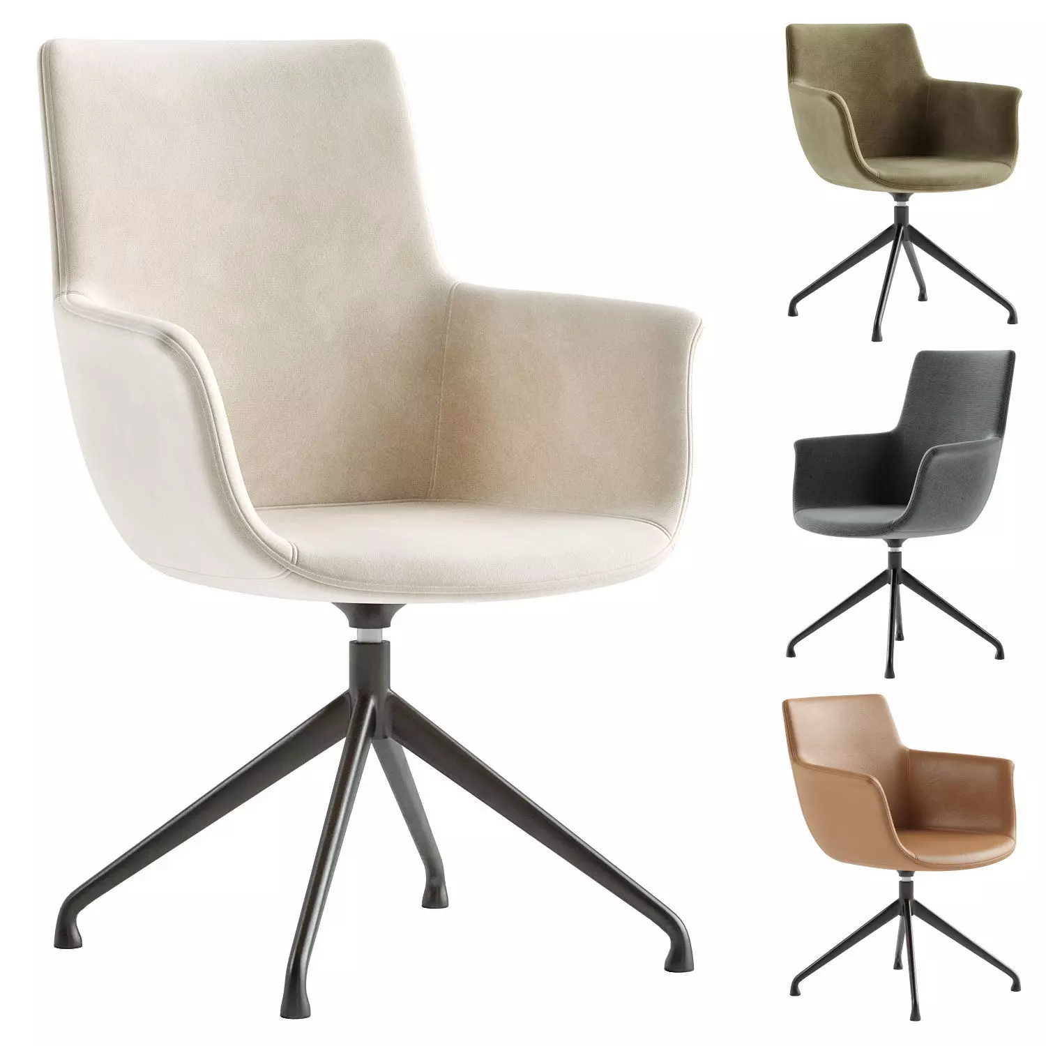 Bottega Spider Swivel Chair 3D model_0