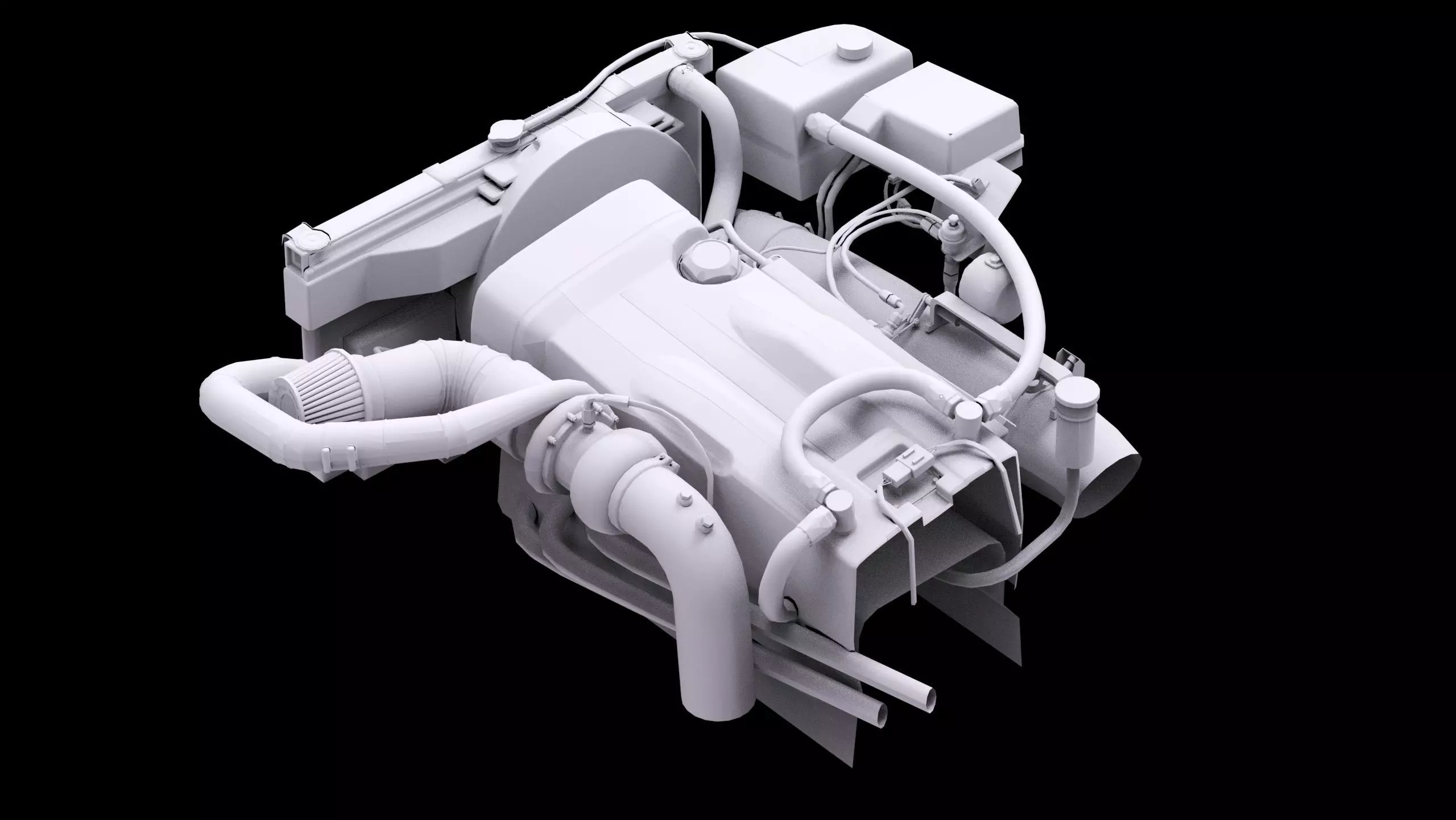 RB26 Inline 6 600Hp Turbonetics Engine Low-poly 3D model_8