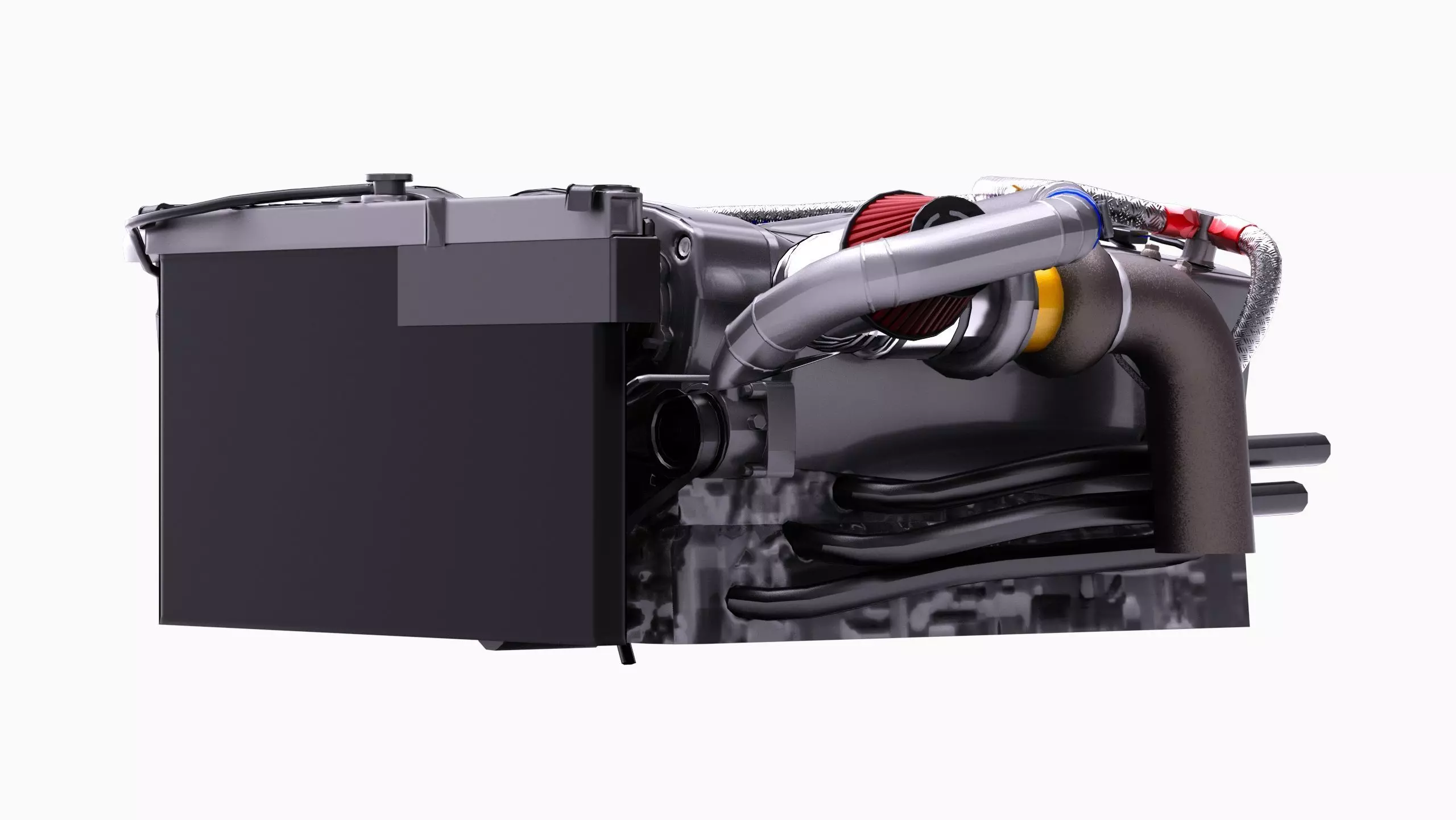 RB26 Inline 6 600Hp Turbonetics Engine Low-poly 3D model_4