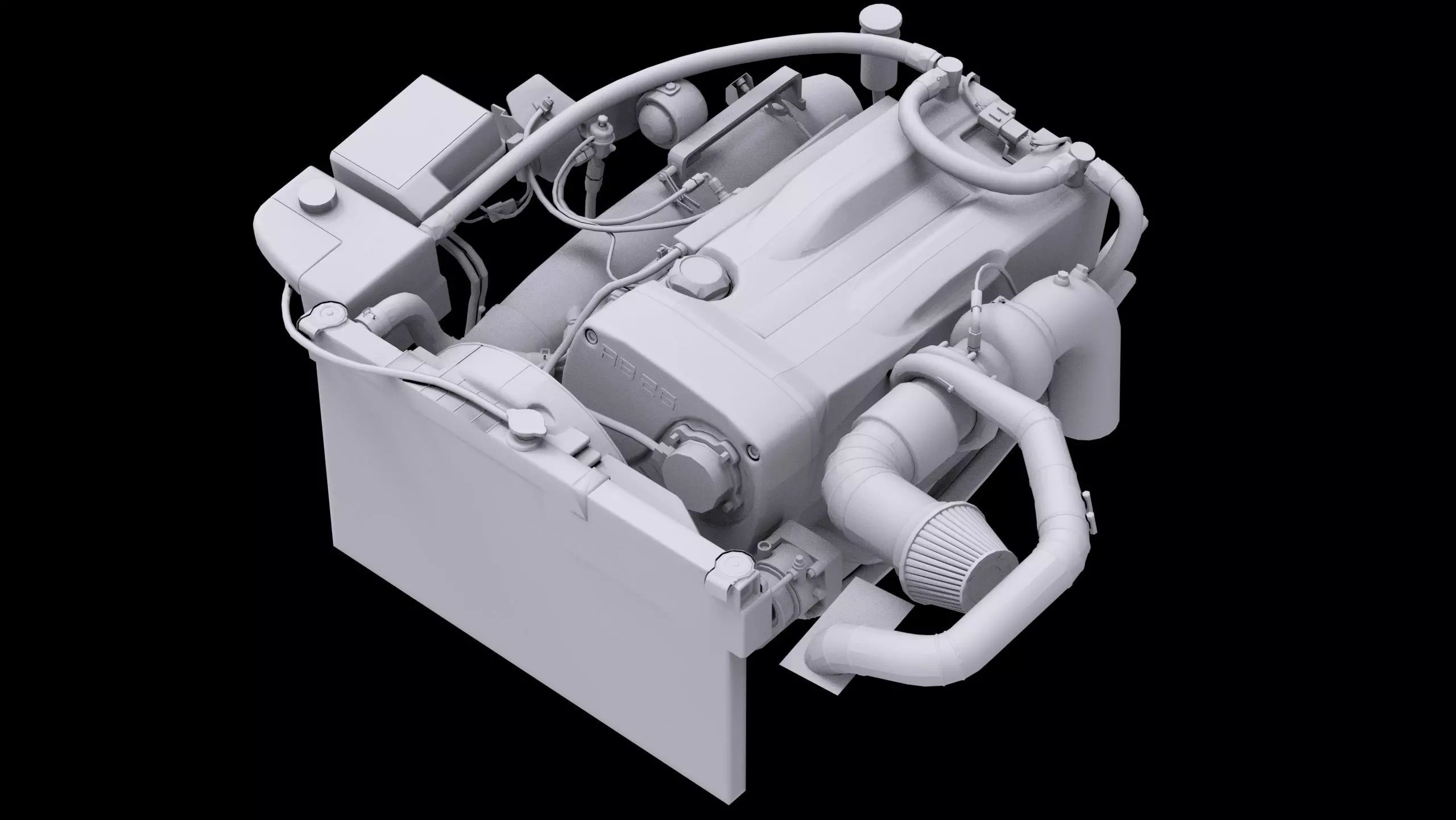 RB26 Inline 6 600Hp Turbonetics Engine Low-poly 3D model_6