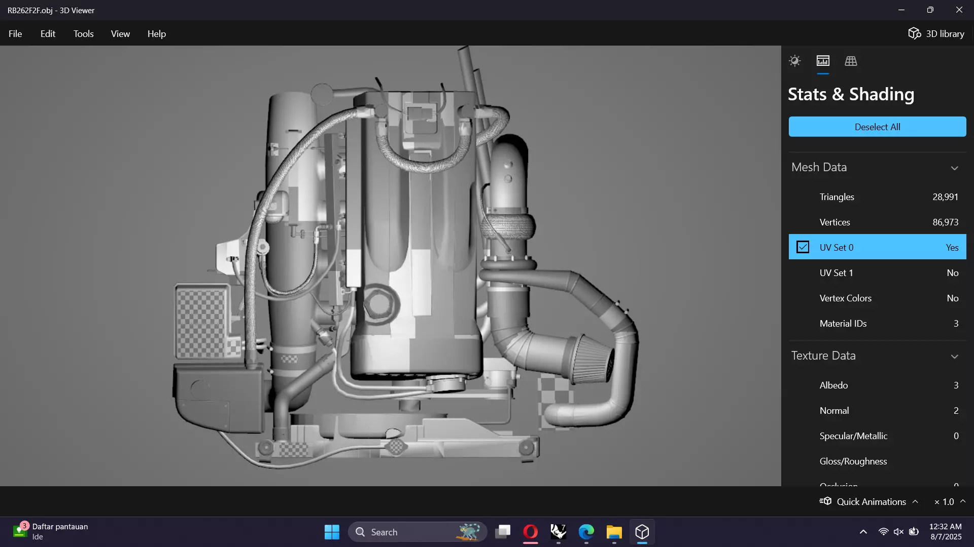 RB26 Inline 6 600Hp Turbonetics Engine Low-poly 3D model_21