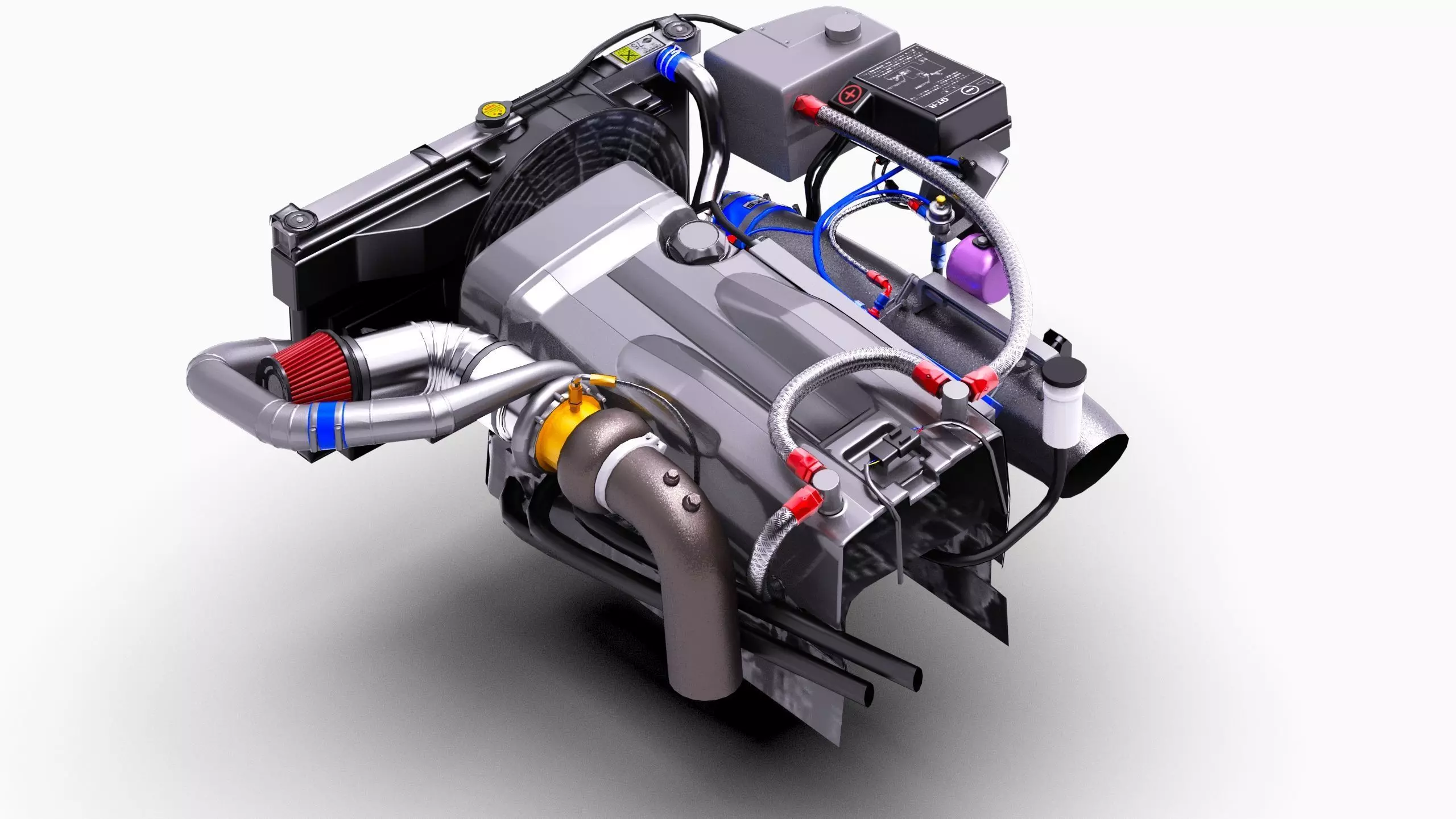 RB26 Inline 6 600Hp Turbonetics Engine Low-poly 3D model_2