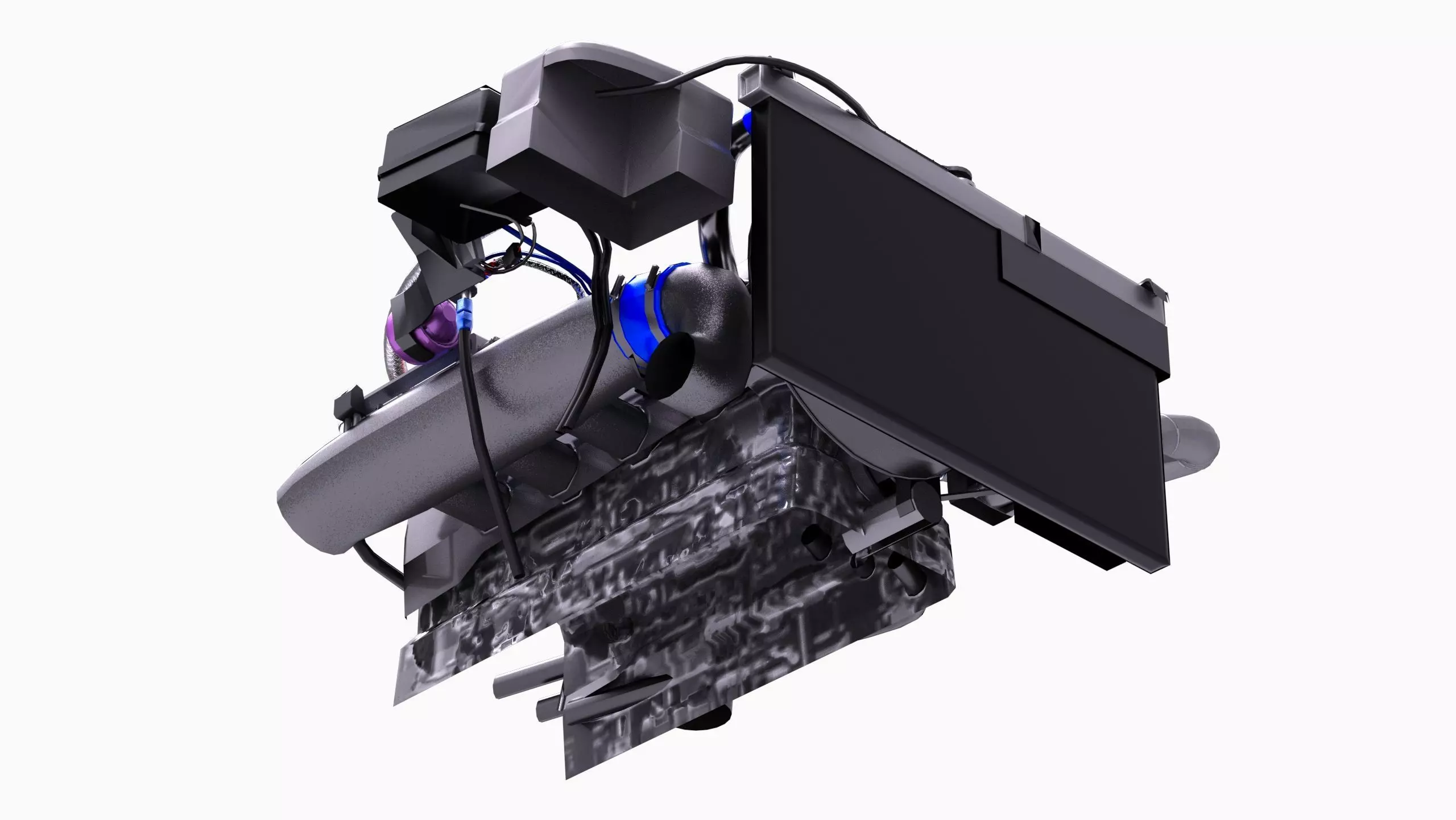 RB26 Inline 6 600Hp Turbonetics Engine Low-poly 3D model_5
