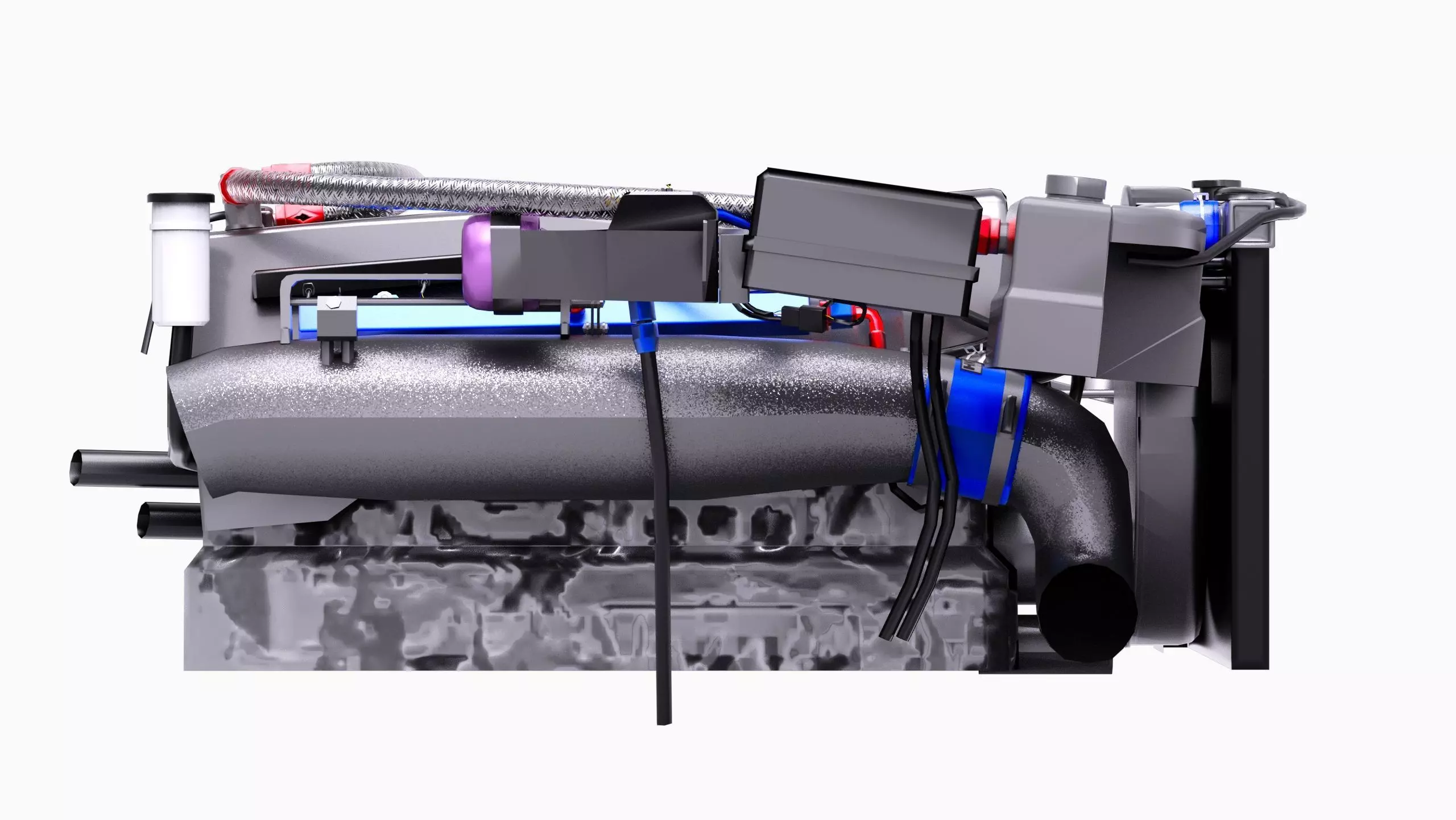 RB26 Inline 6 600Hp Turbonetics Engine Low-poly 3D model_3