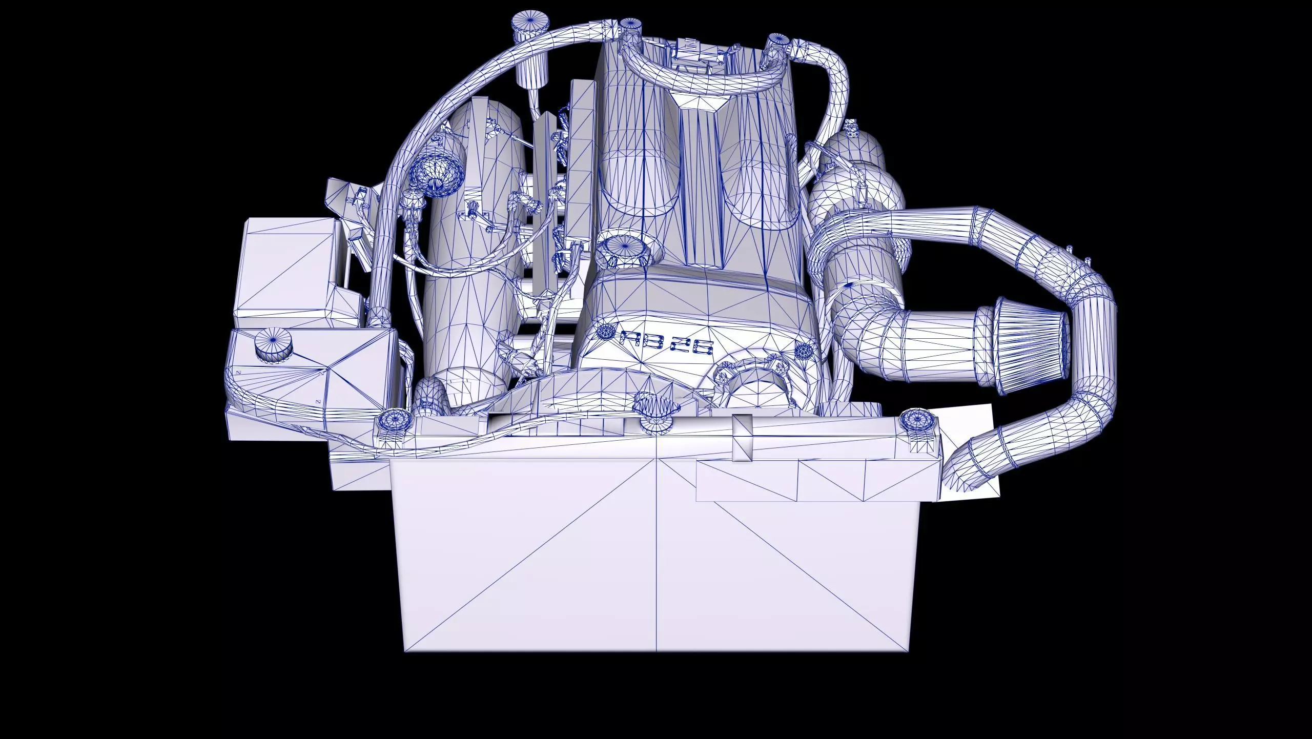 RB26 Inline 6 600Hp Turbonetics Engine Low-poly 3D model_13