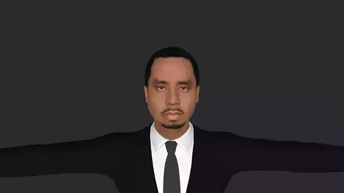 Sean Combs Hyper Realistic Full Body  Rigged 3D Character 3D model
