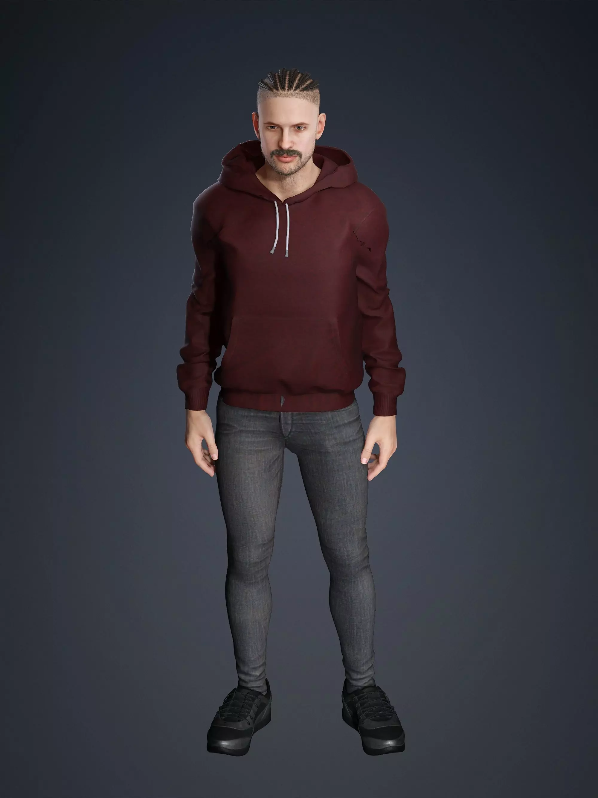 Harley Custom Camouflage Painting Archviz Model 3D model_10