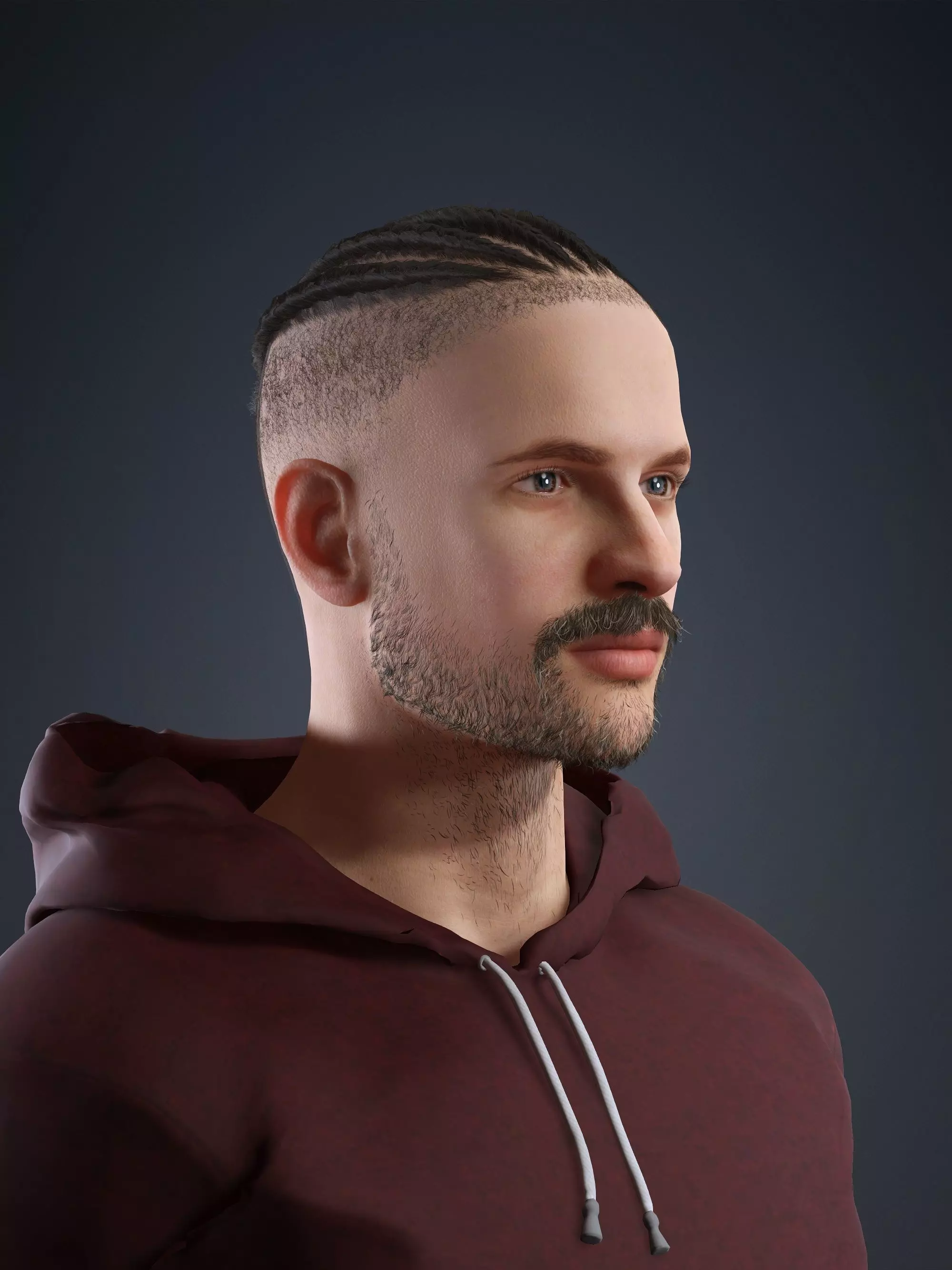 Harley Custom Camouflage Painting Archviz Model 3D model_11