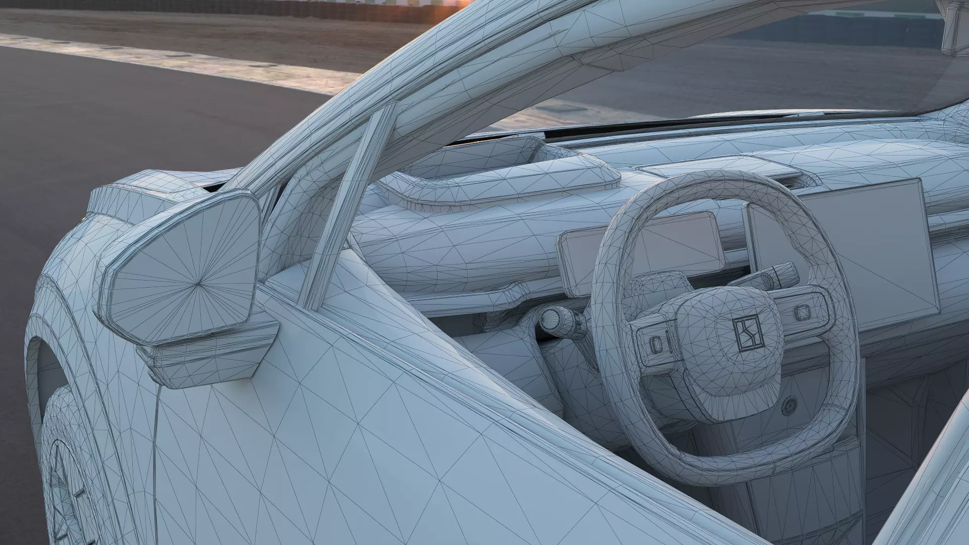 2025 ZeekrX with interior  Low-poly 3D model_11