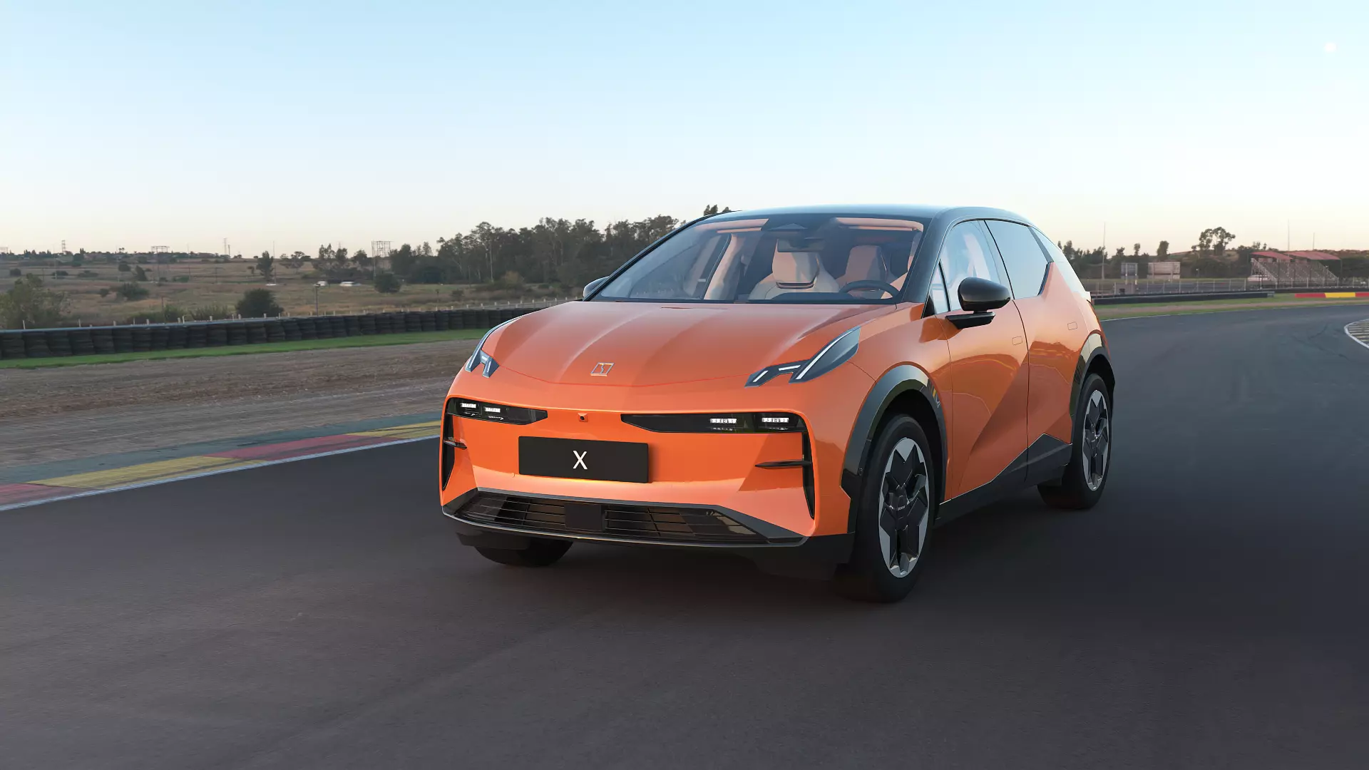 2025 ZeekrX with interior  Low-poly 3D model_0