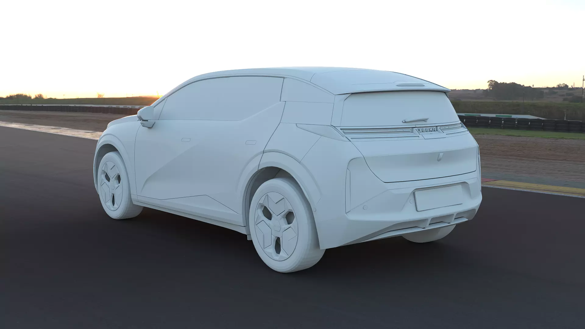 2025 ZeekrX with interior  Low-poly 3D model_14