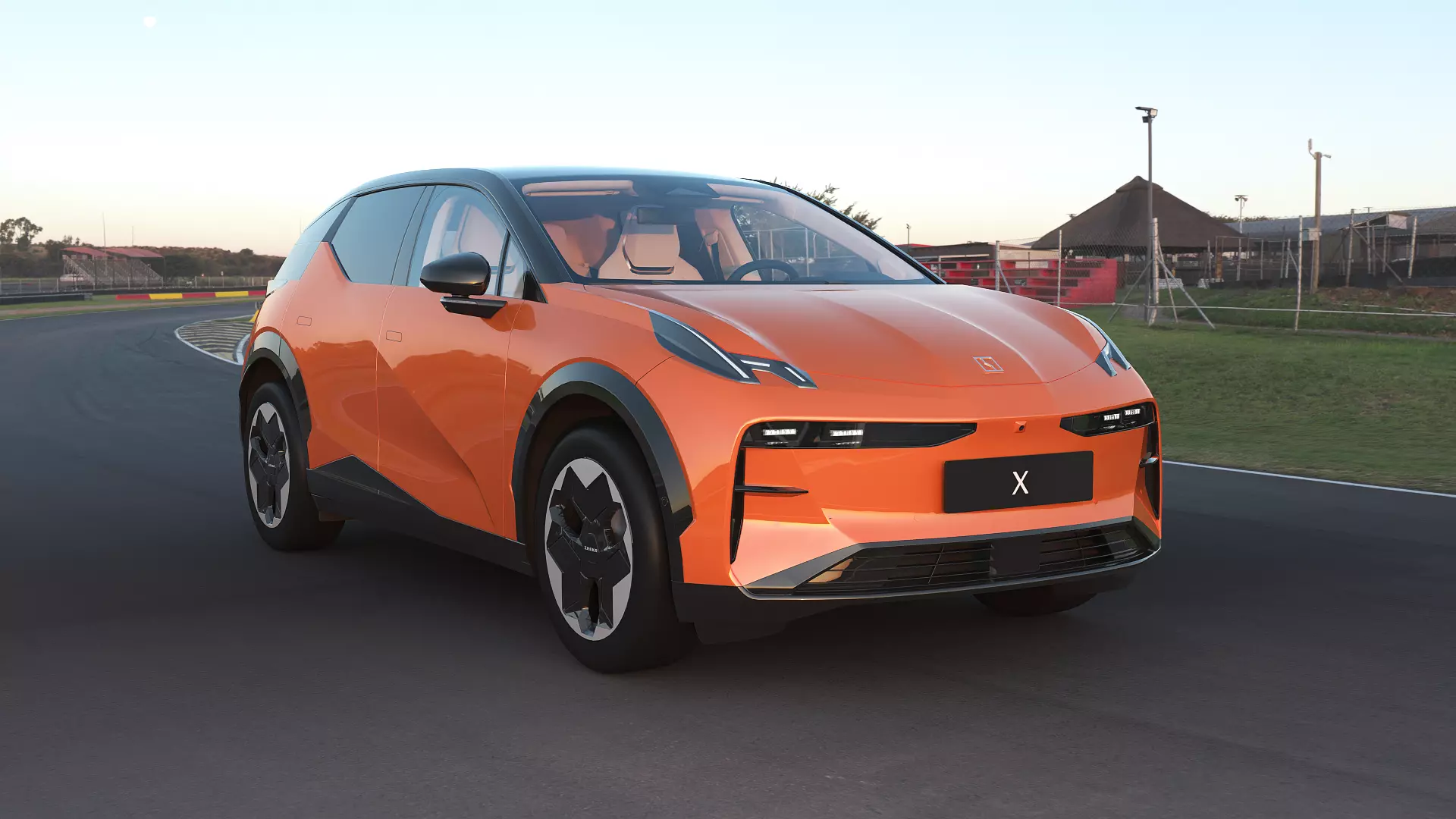 2025 ZeekrX with interior  Low-poly 3D model_2