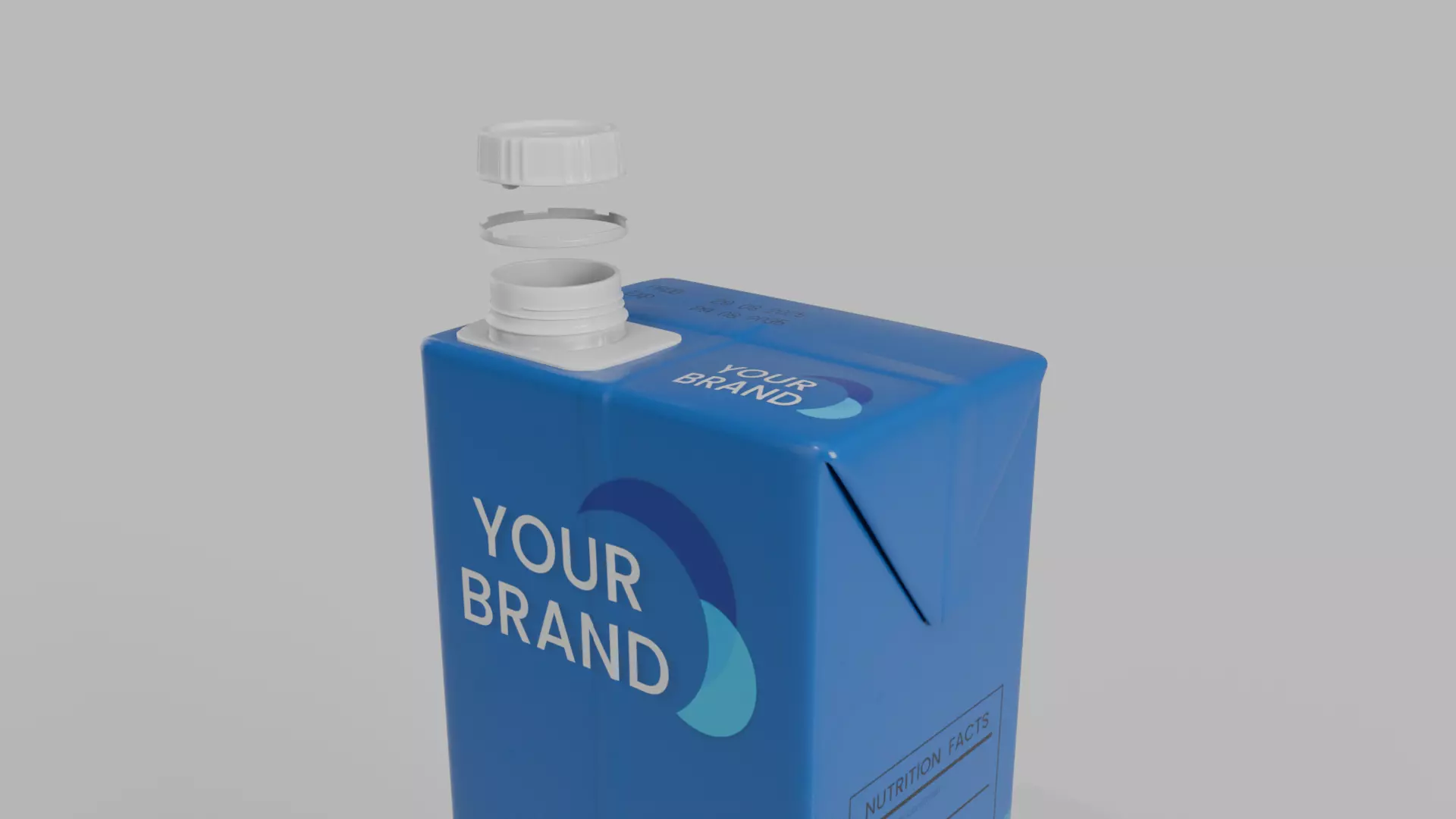 Beverage Carton Brick Full Set - Customizable Pack 3D Model Collection_41