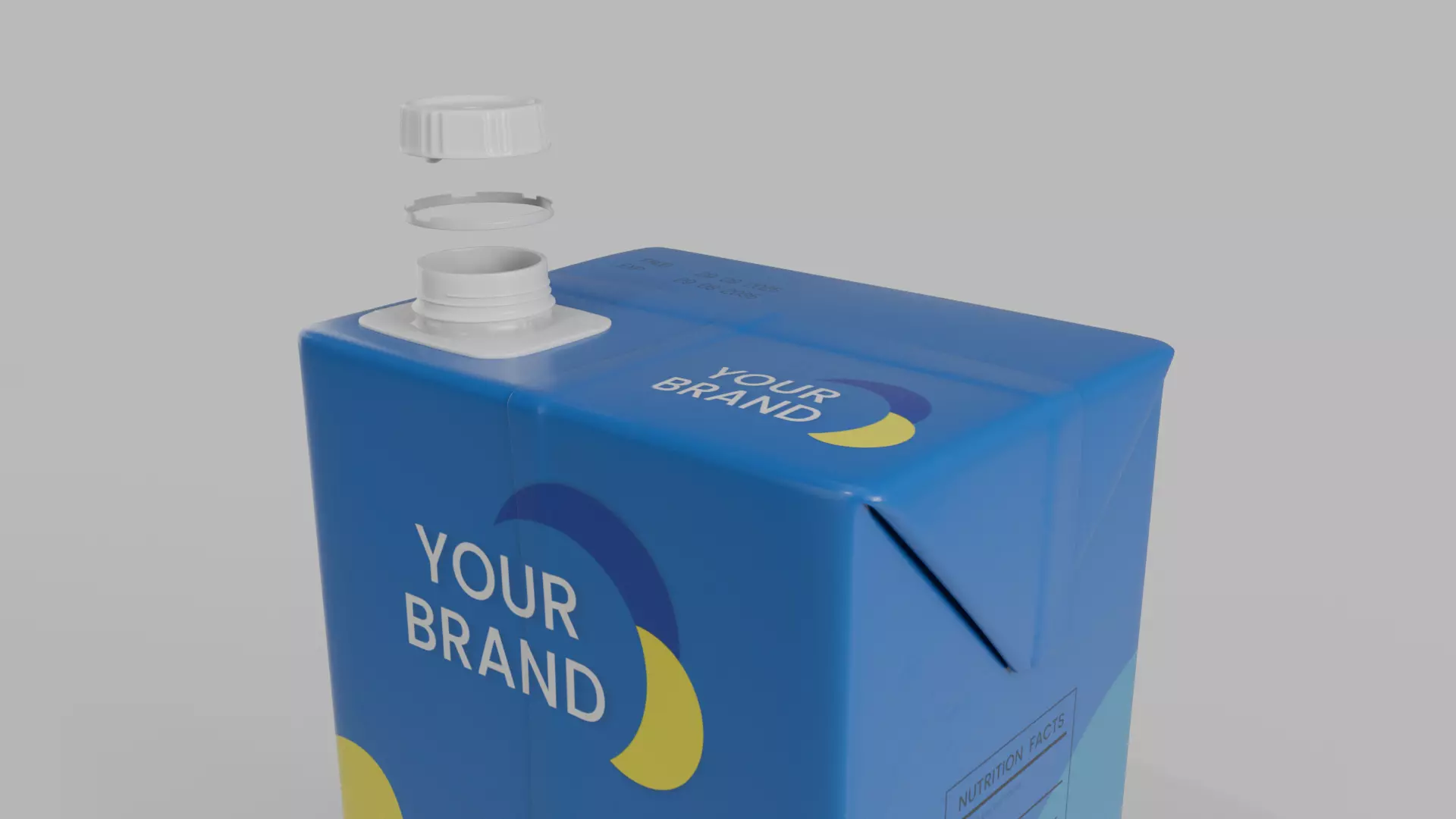 Beverage Carton Brick Full Set - Customizable Pack 3D Model Collection_17