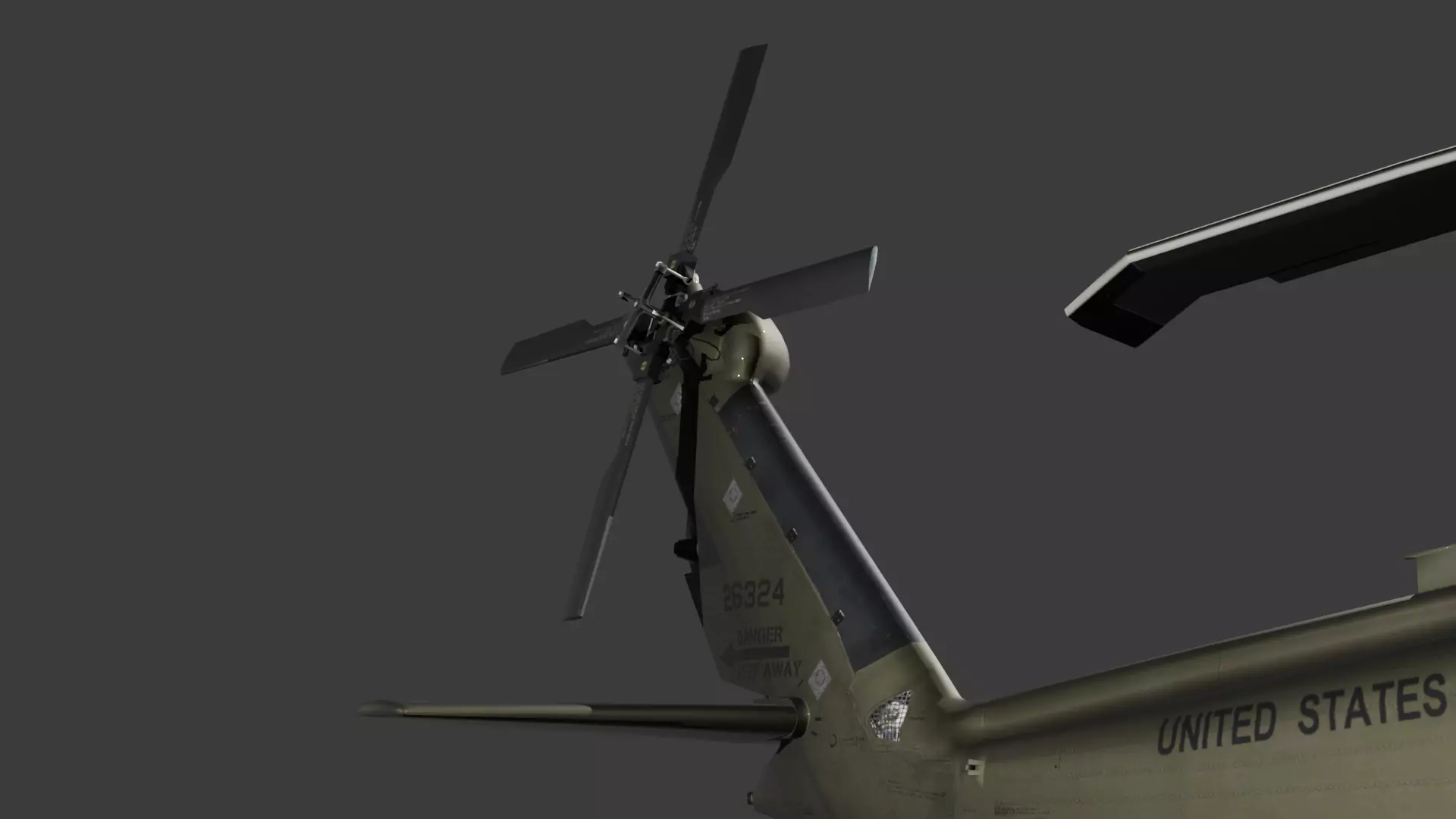 UH60-V Black Hawk FULL INTERIOR Low-poly 3D model_5