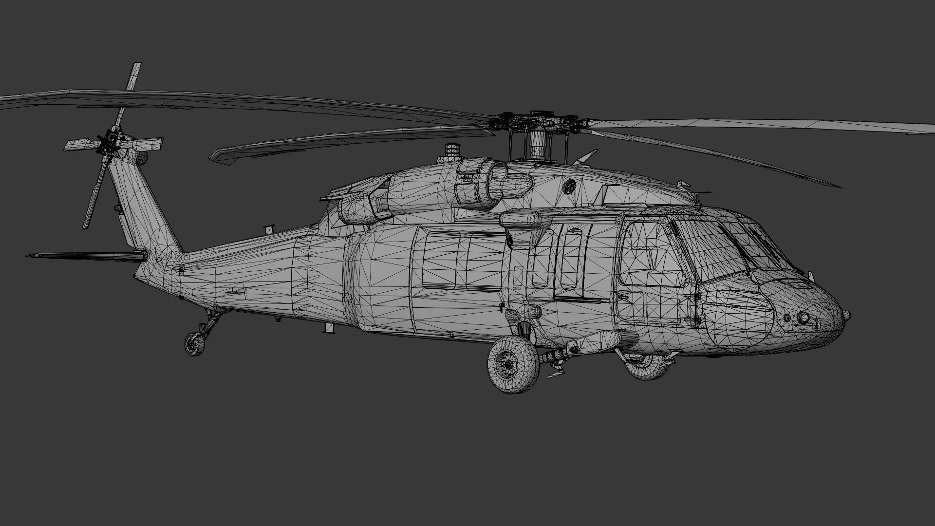 UH60-V Black Hawk FULL INTERIOR Low-poly 3D model_12