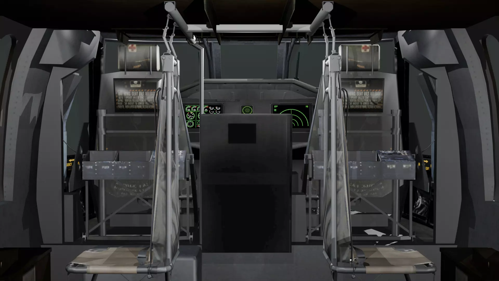 UH60-V Black Hawk FULL INTERIOR Low-poly 3D model_7