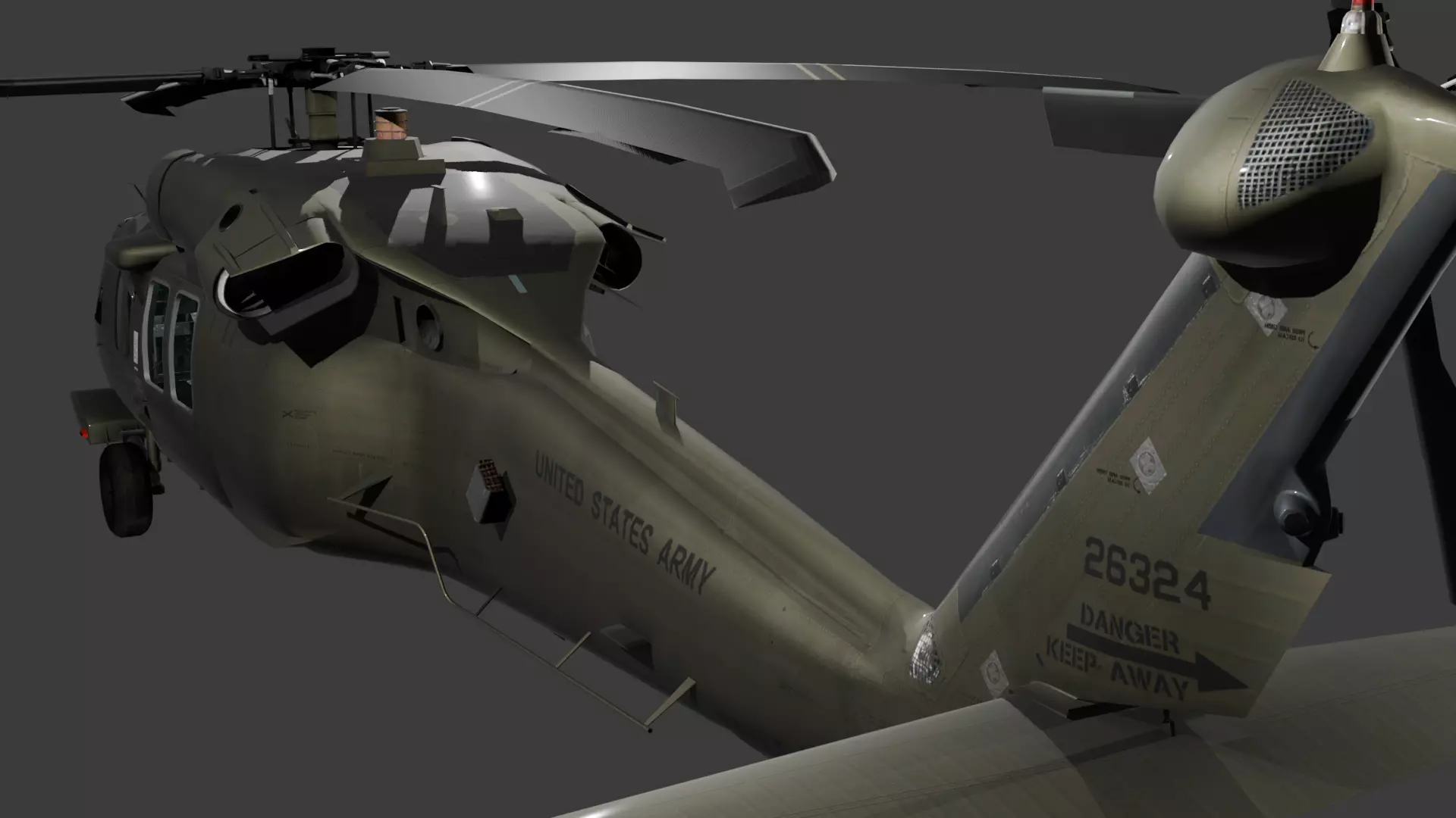 UH60-V Black Hawk FULL INTERIOR Low-poly 3D model_2
