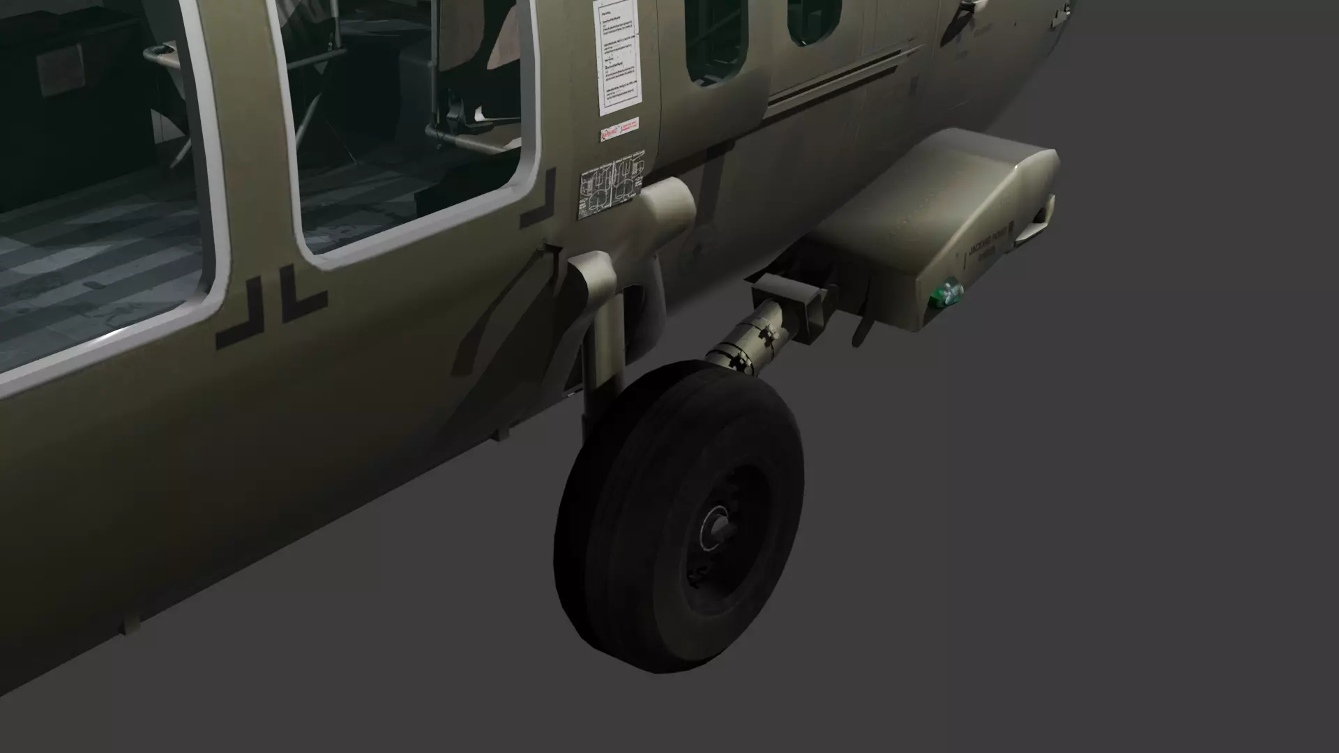 UH60-V Black Hawk FULL INTERIOR Low-poly 3D model_6