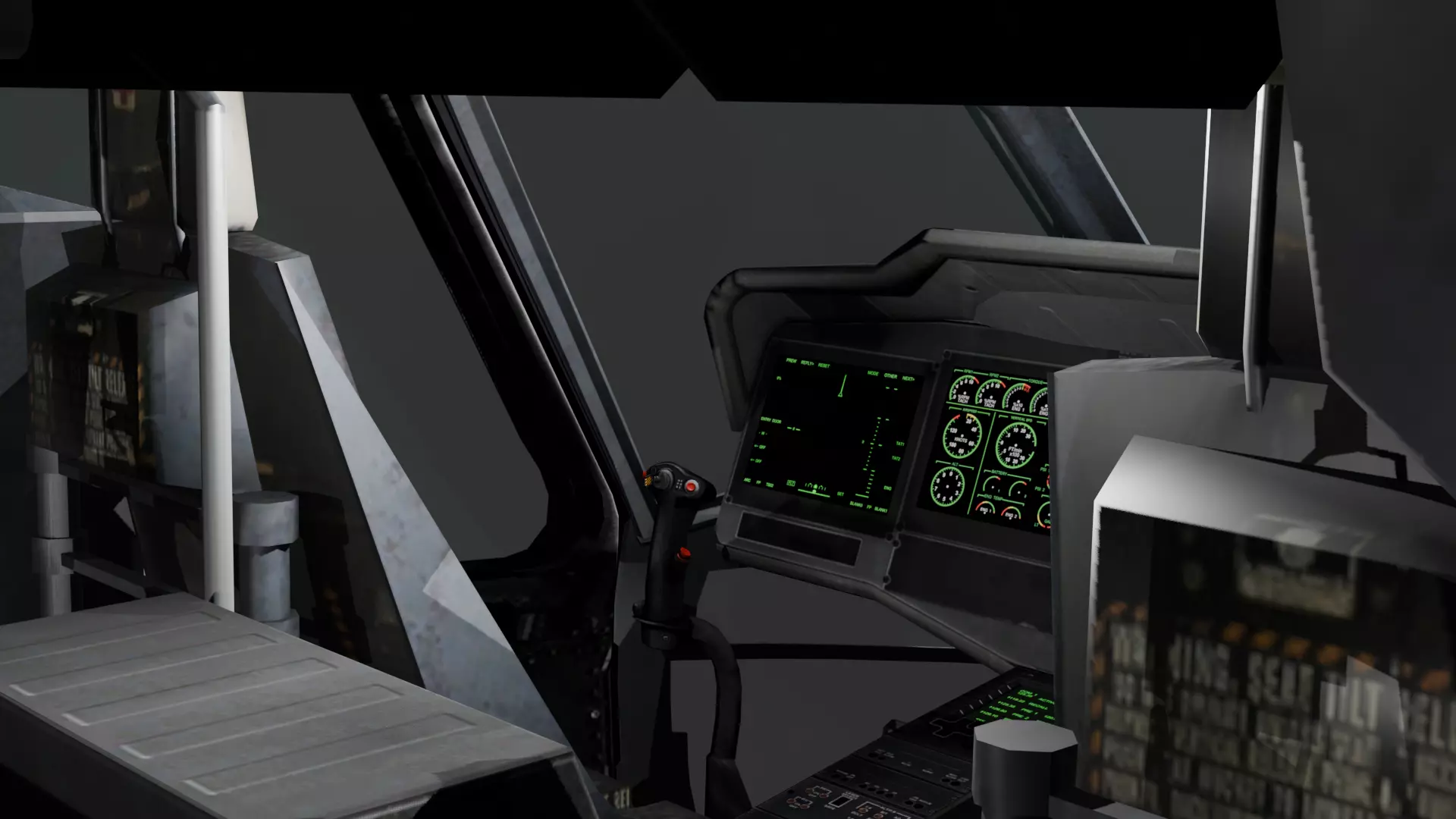 UH60-V Black Hawk FULL INTERIOR Low-poly 3D model_8