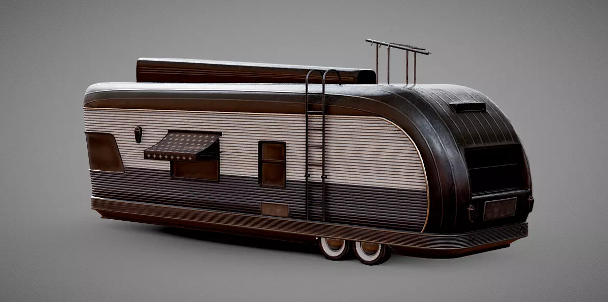 Retro Trailer 3D model_2