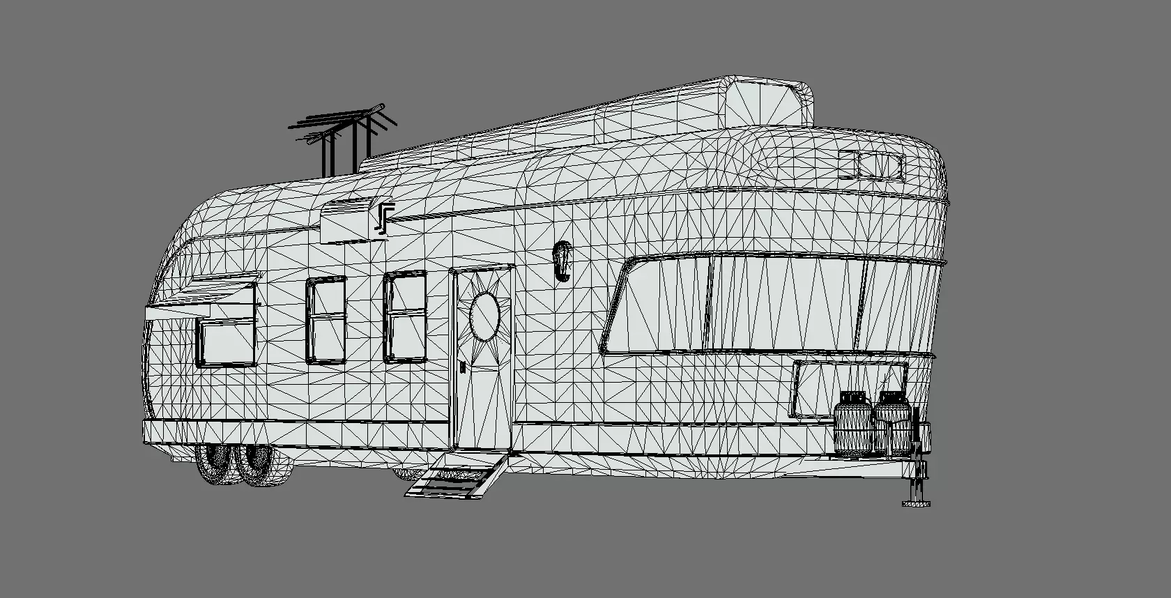 Retro Trailer 3D model_1