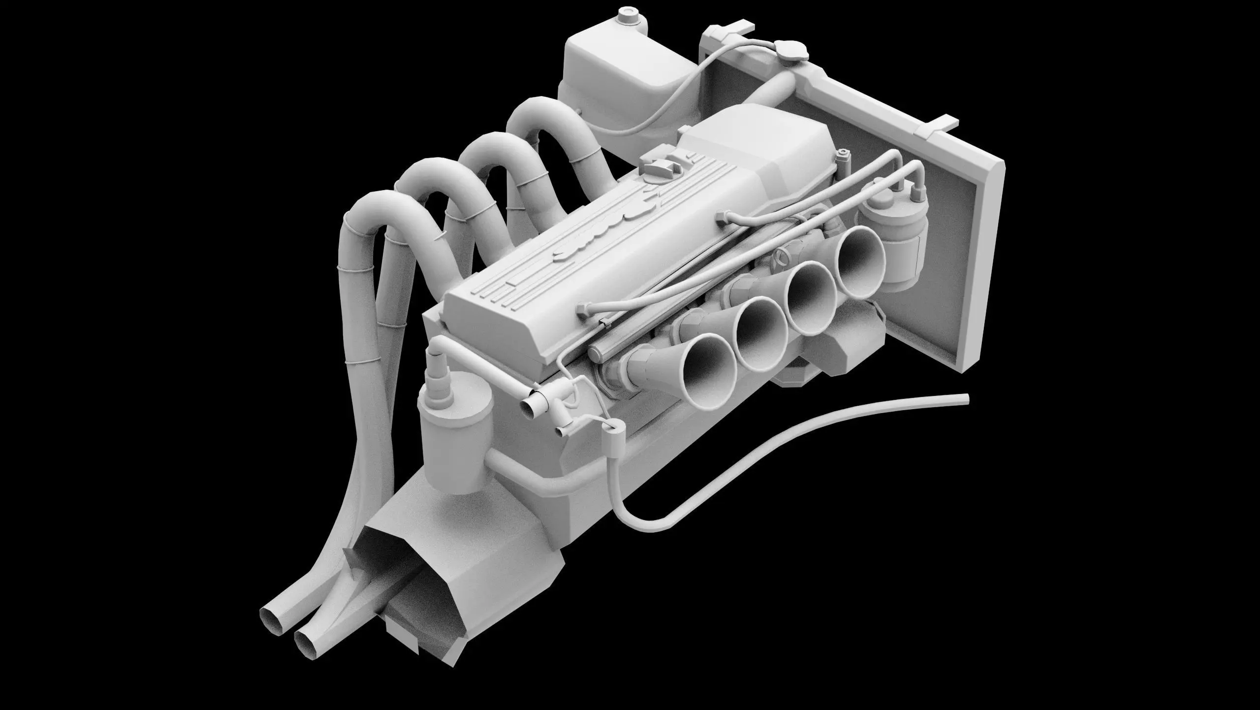 3SGE Beams Toyota Engine Low-poly 3D model_7