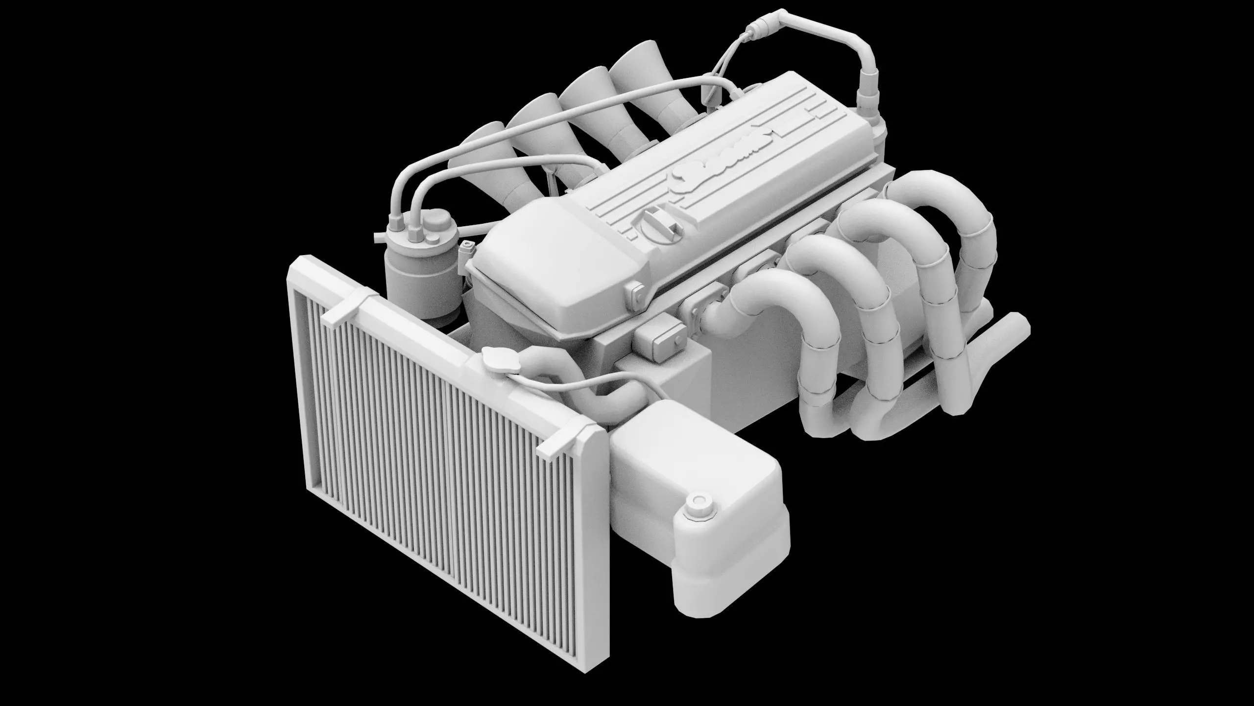 3SGE Beams Toyota Engine Low-poly 3D model_5
