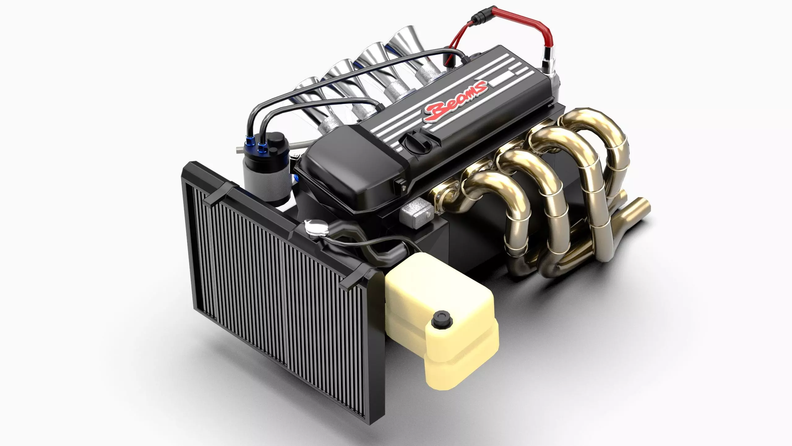 3SGE Beams Toyota Engine Low-poly 3D model_0