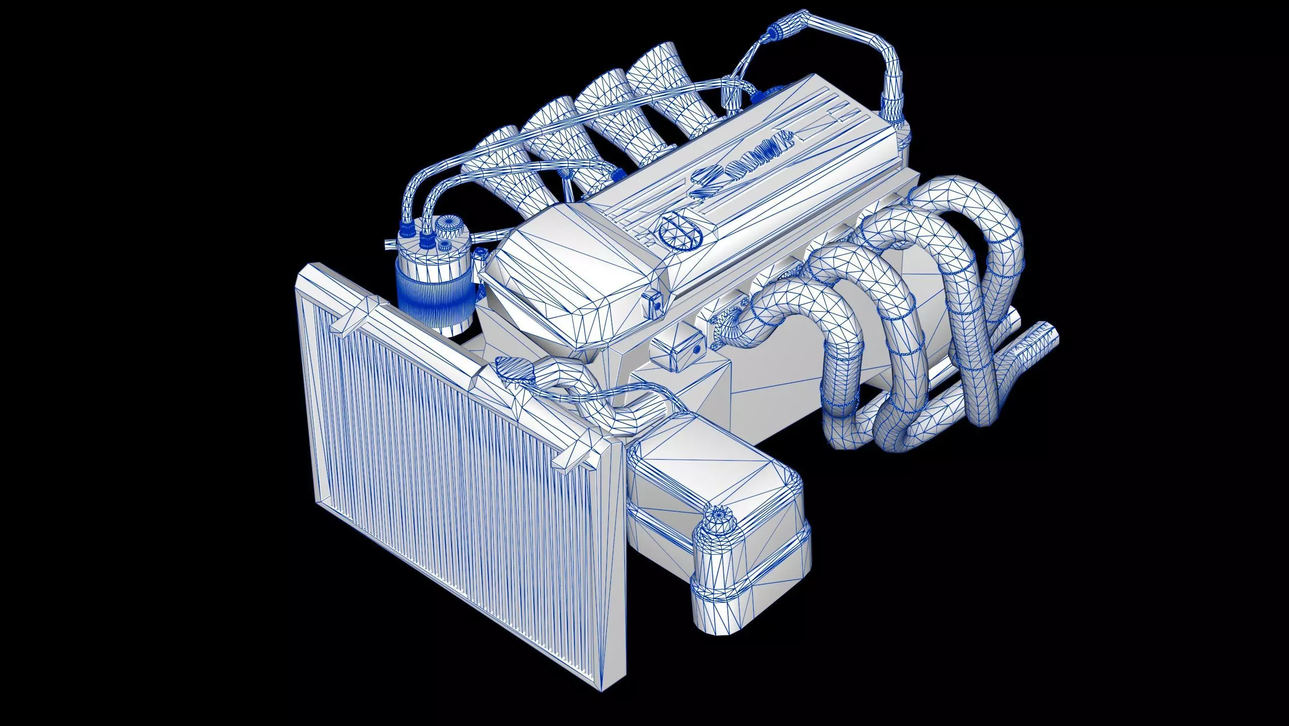 3SGE Beams Toyota Engine Low-poly 3D model_10