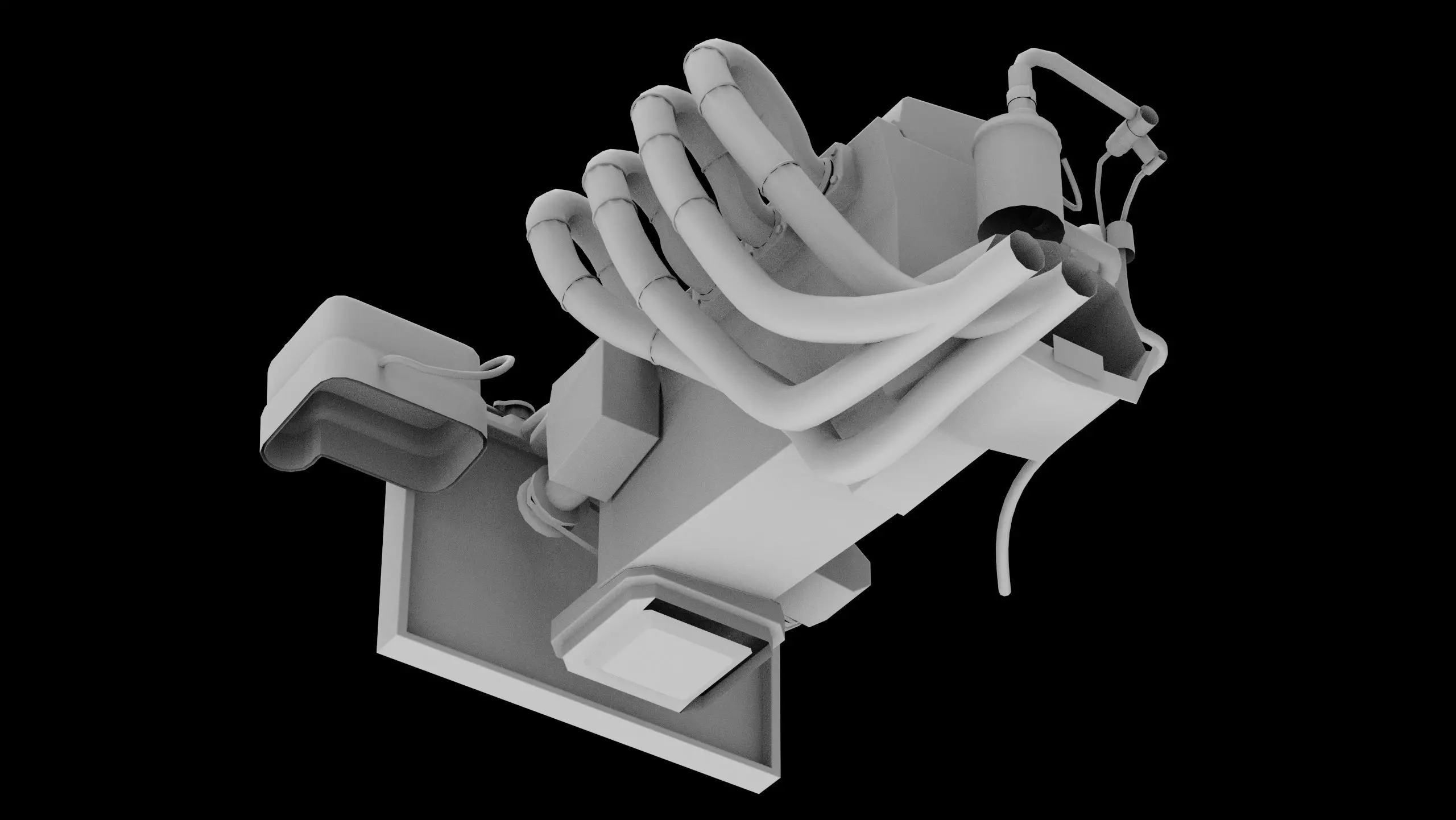 3SGE Beams Toyota Engine Low-poly 3D model_9