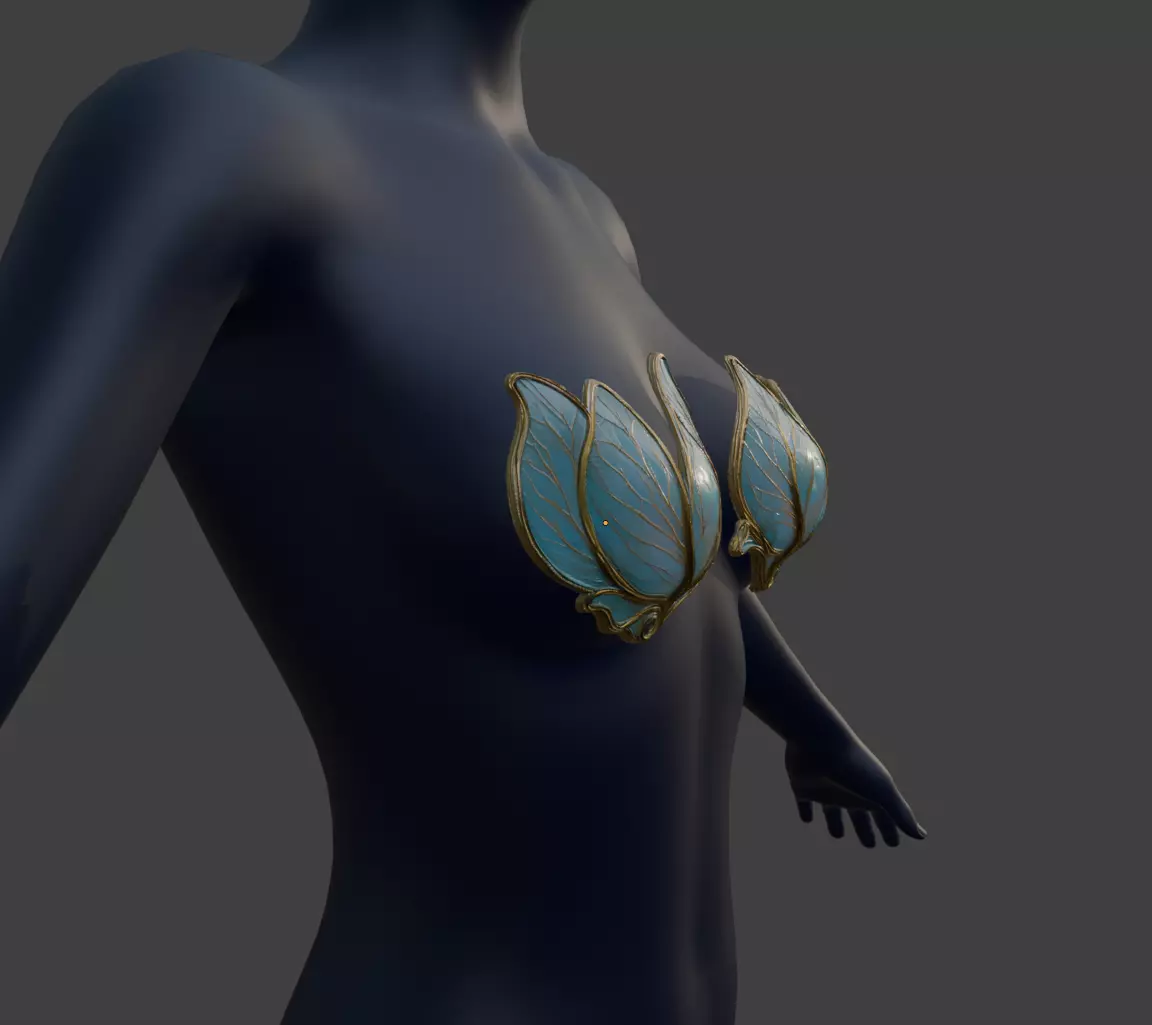 FEYGLASS PETAL BRA CUPS 3D print model_2