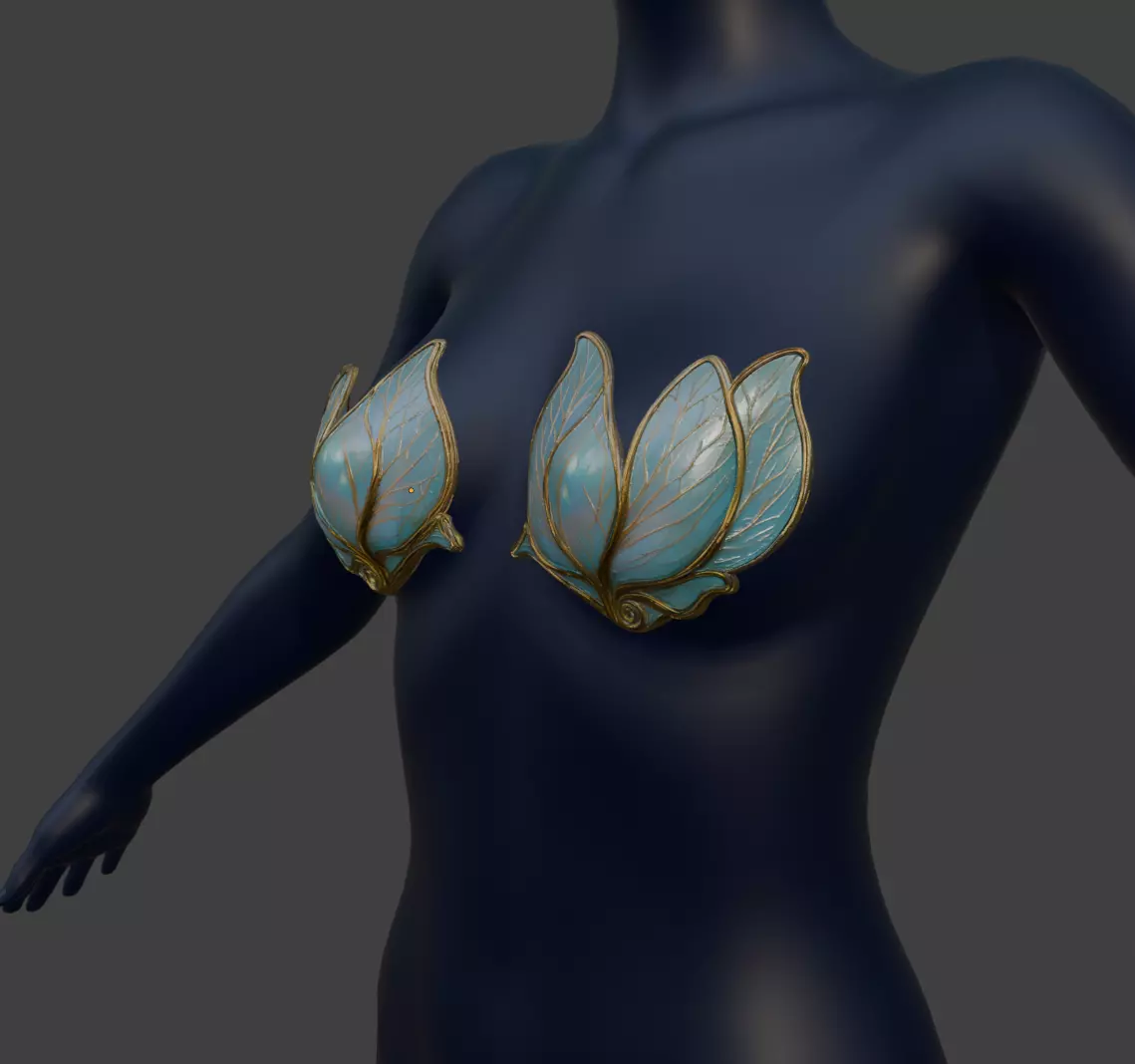 FEYGLASS PETAL BRA CUPS 3D print model_1