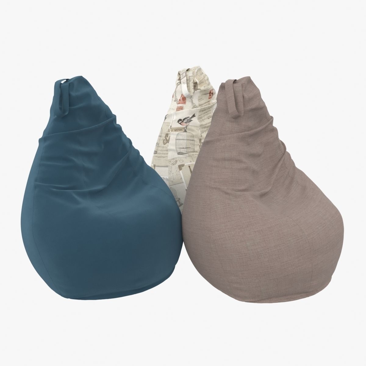 chair set pear 3D model_4