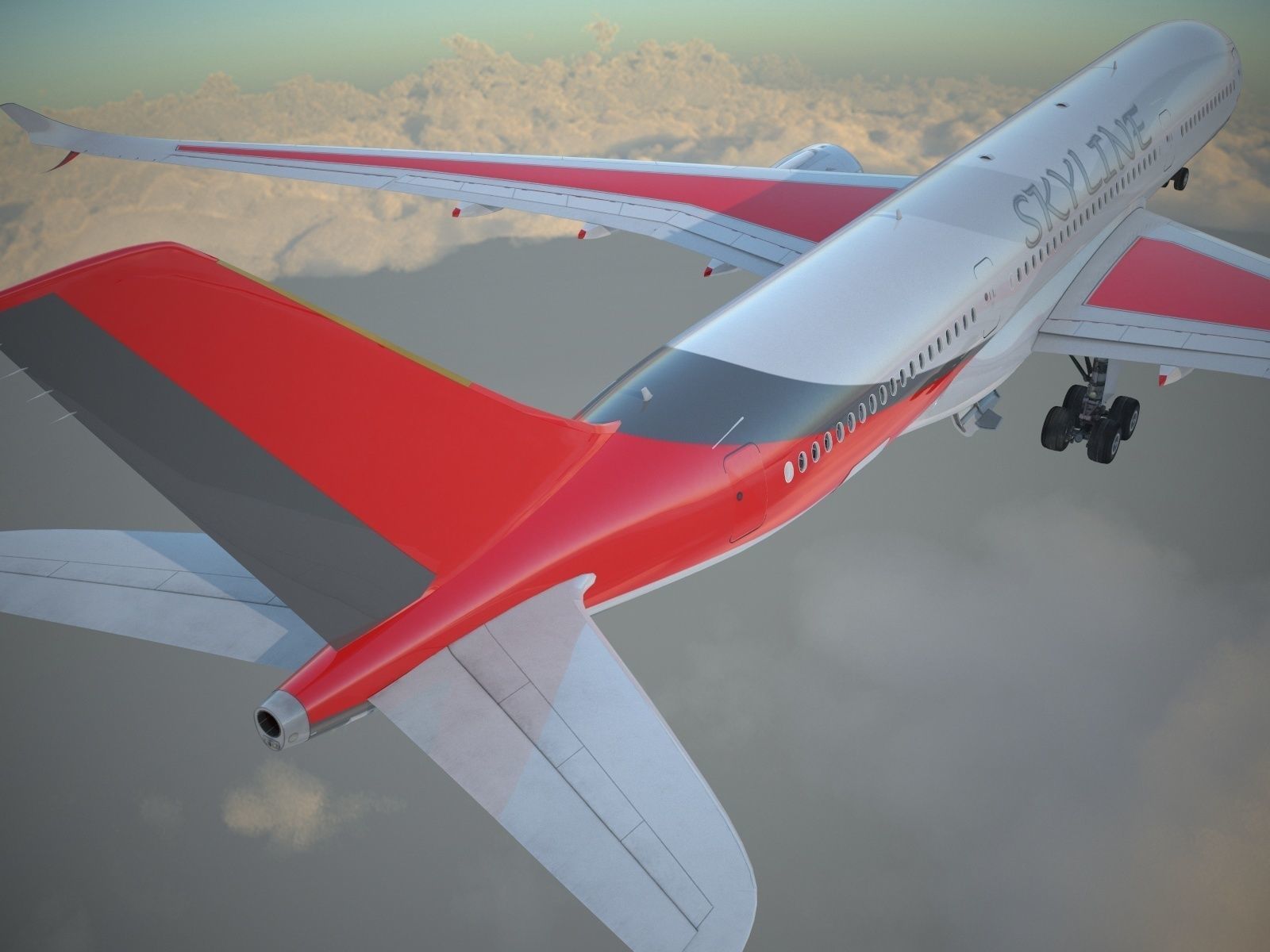 Generic Jet Airliner 3D model_13