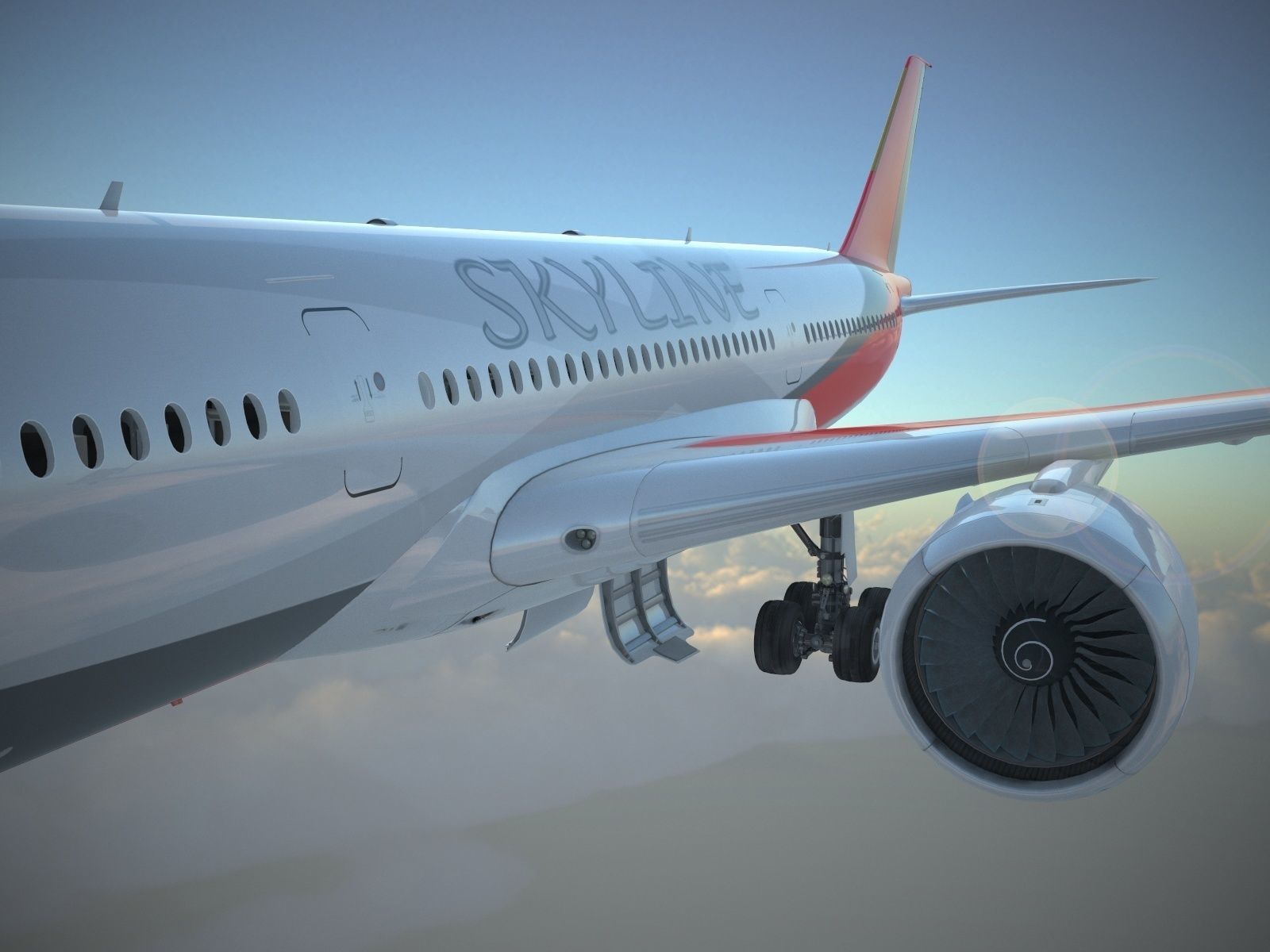 Generic Jet Airliner 3D model_8