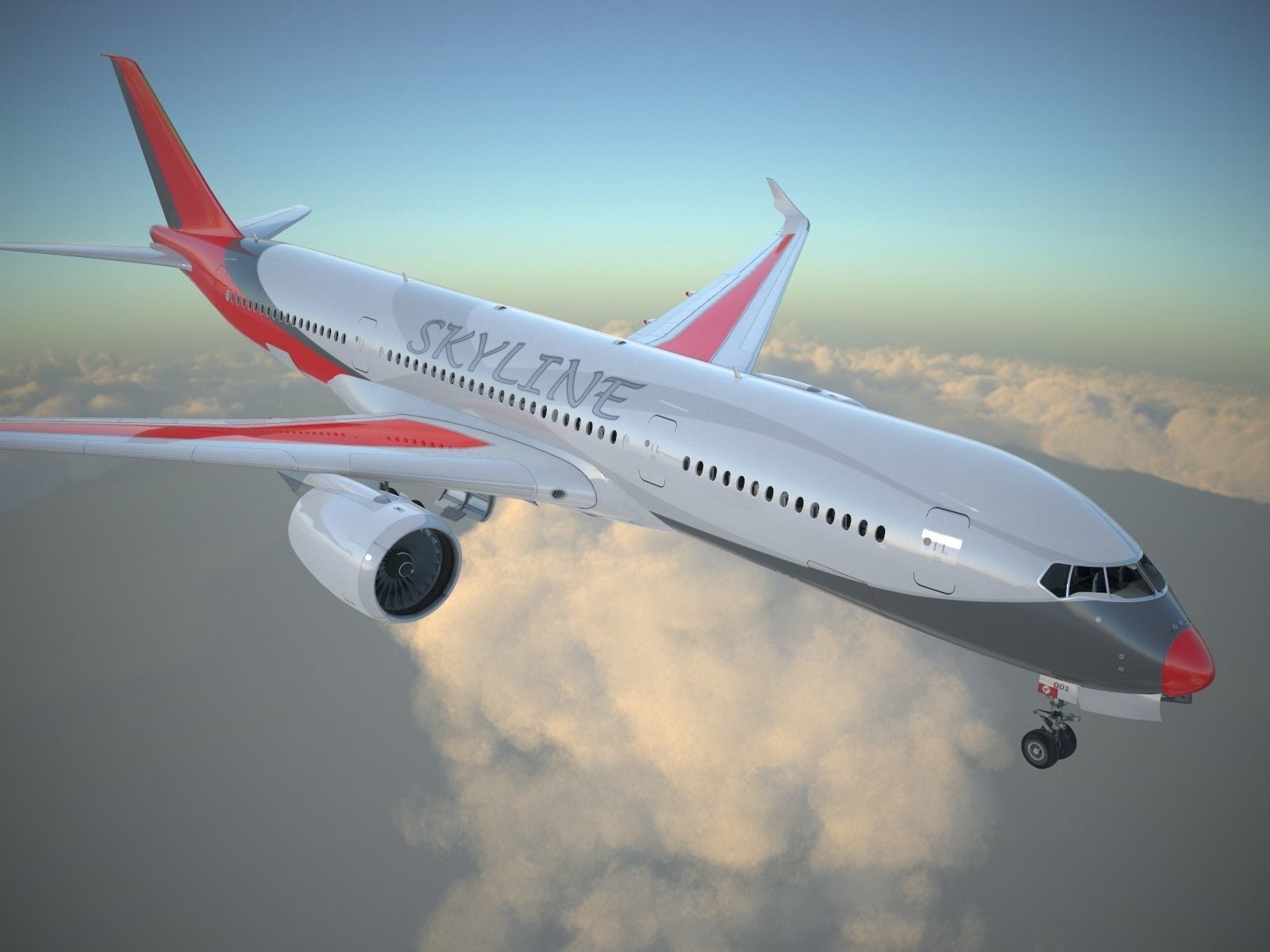 Generic Jet Airliner 3D model_5