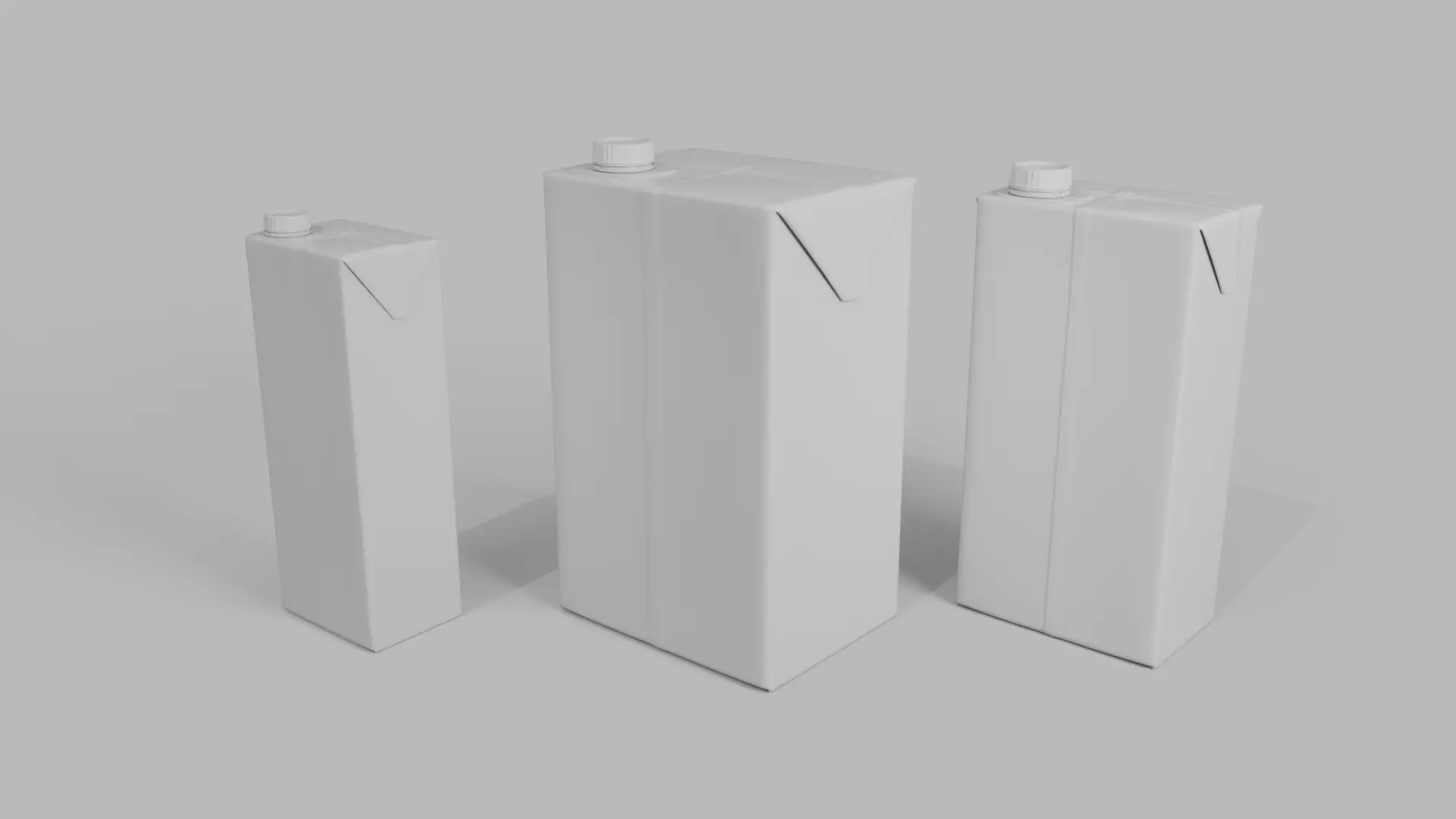Beverage Carton Brick Large Sizes - Customizable Pack 3D Model Collection_7