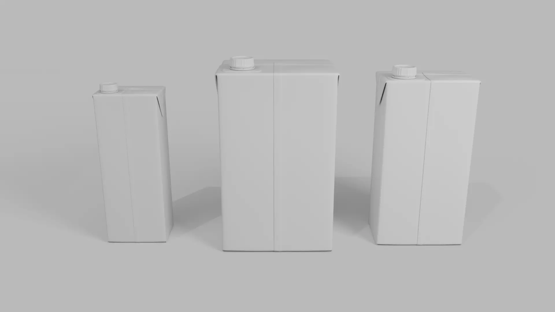 Beverage Carton Brick Large Sizes - Customizable Pack 3D Model Collection_5